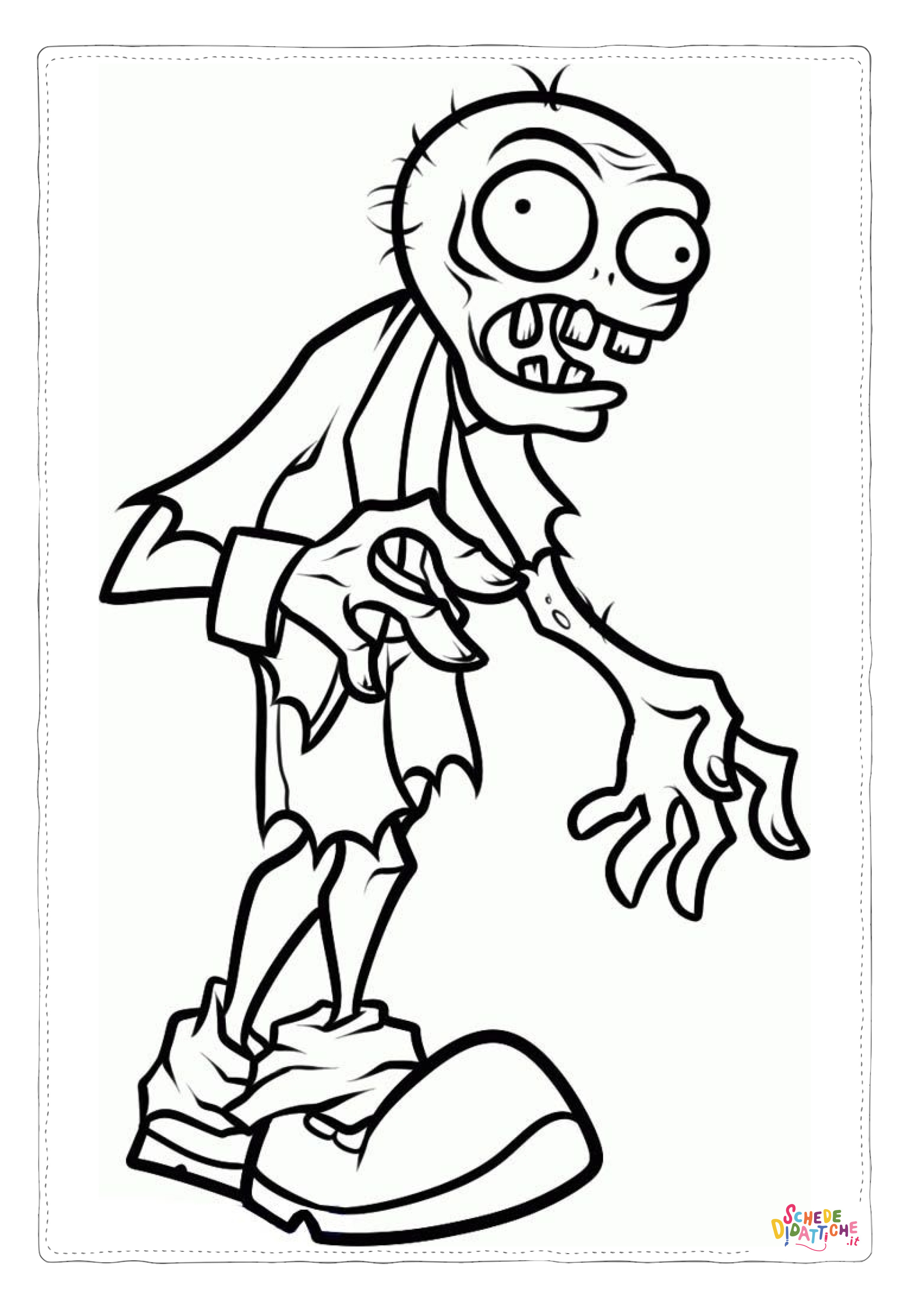 Disegno di Plants vs Zombie da stampare e colorare 3