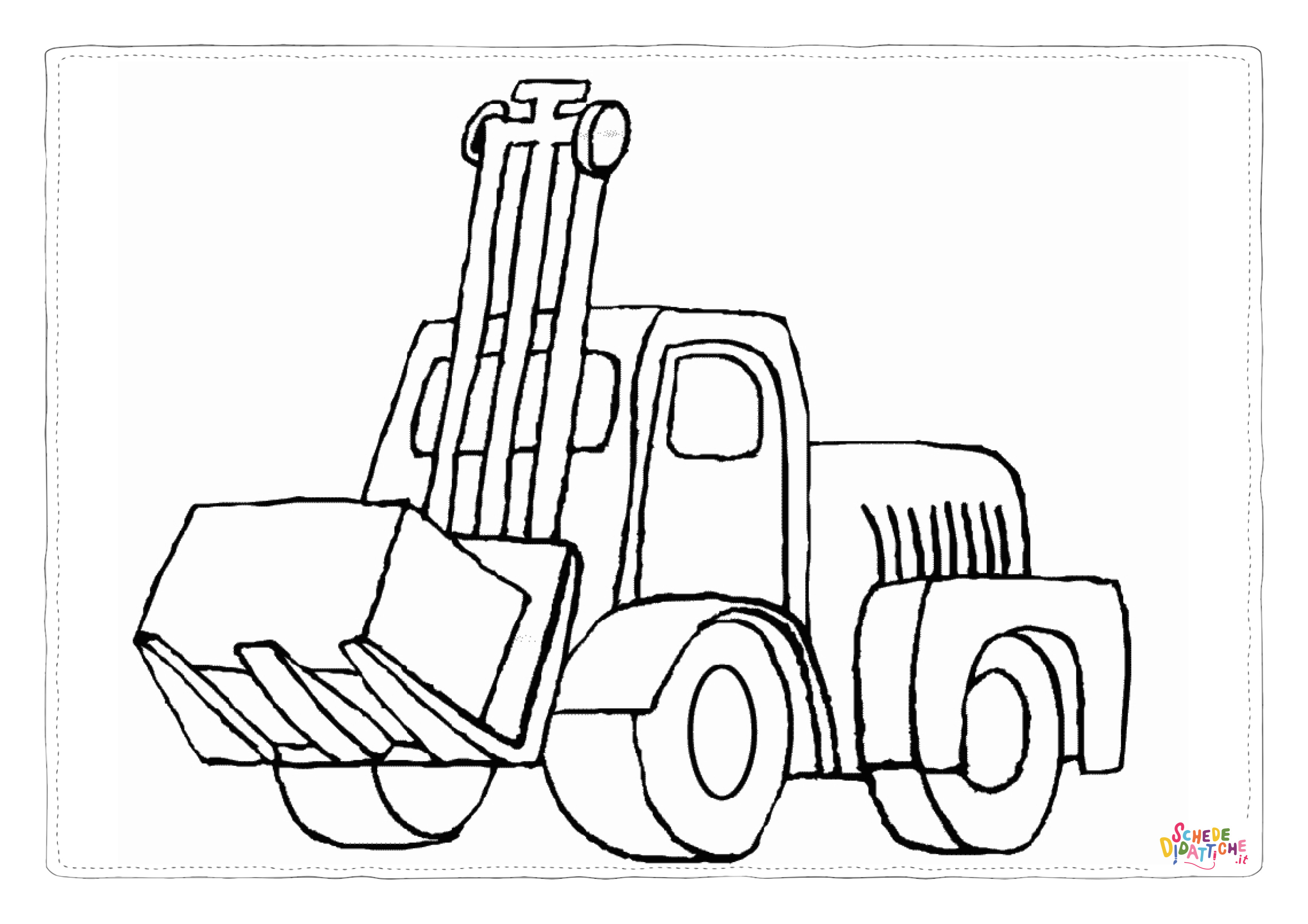 Disegno "Disegno di mezzo da lavoro da stampare e colorare 23" Disegno di mezzo da lavoro da stampare e colorare 23