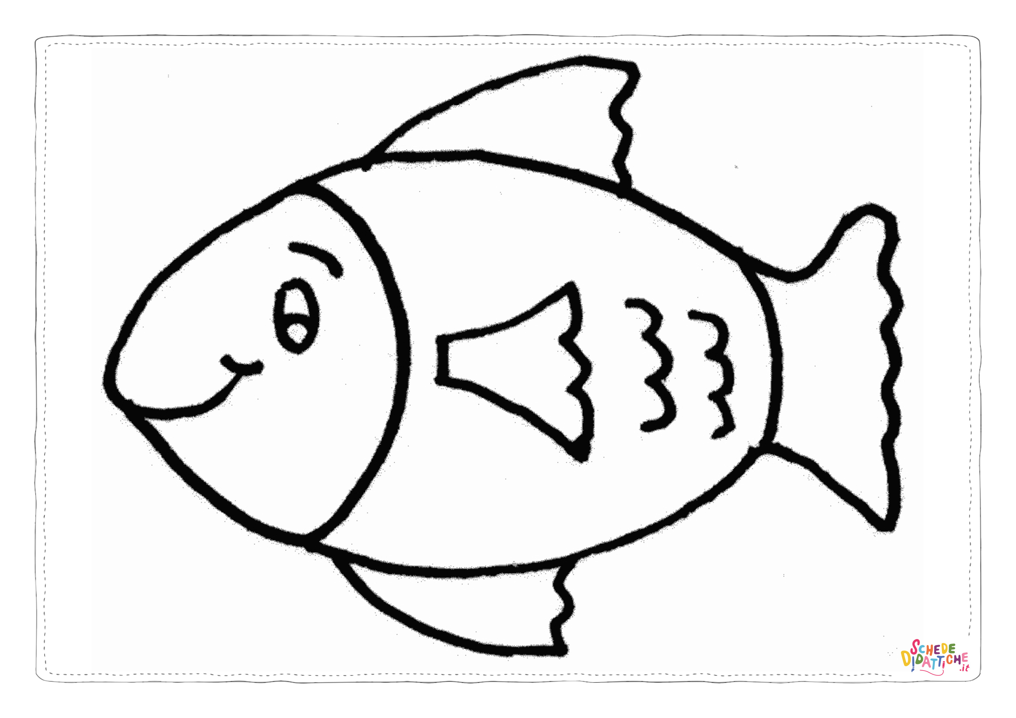Disegno "Disegno di pesce da stampare e colorare 119" Disegno di pesce da stampare e colorare 119