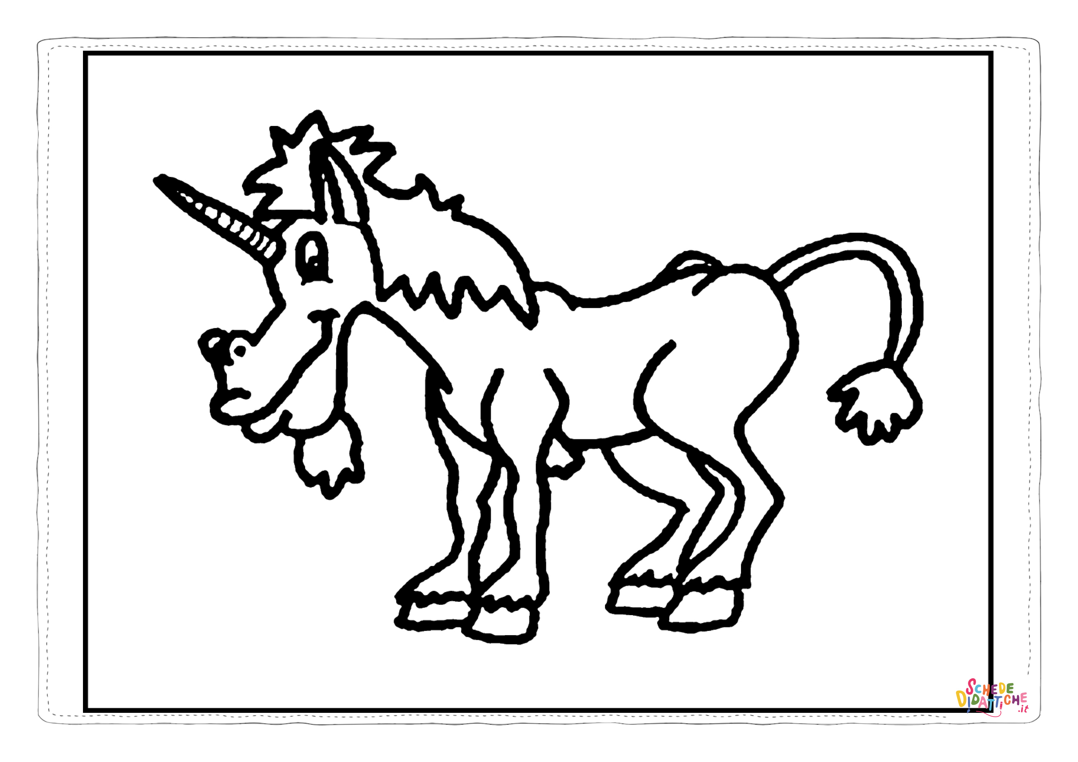 Disegno "Disegno di unicorno da stampare e colorare 171" Disegno di unicorno da stampare e colorare 171