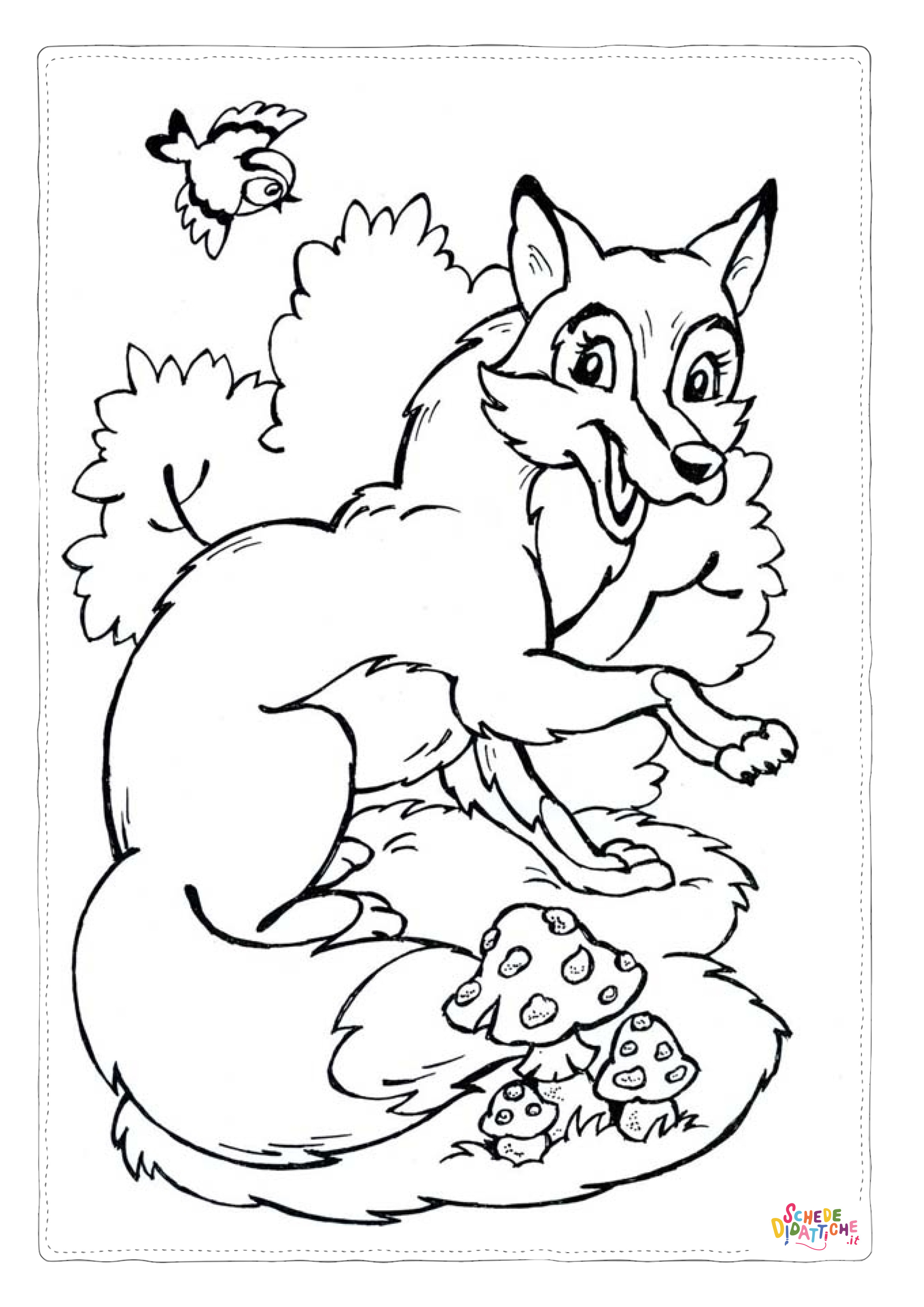 Disegno "Disegno di volpe da stampare e colorare 81" Disegno di volpe da stampare e colorare 81