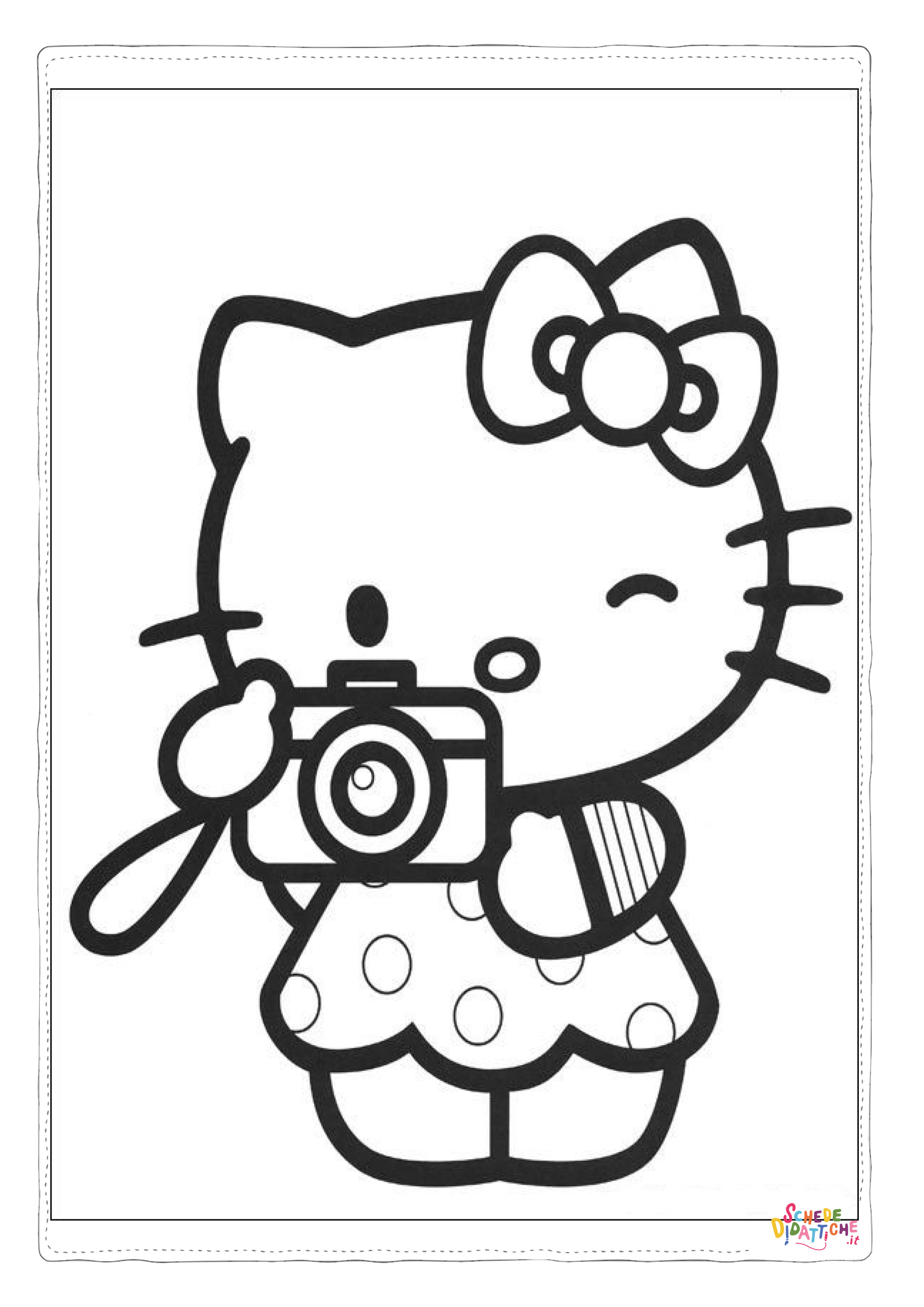 Disegno "Disegno di Hello Kitty da stampare e colorare 127" Disegno di Hello Kitty da stampare e colorare 127