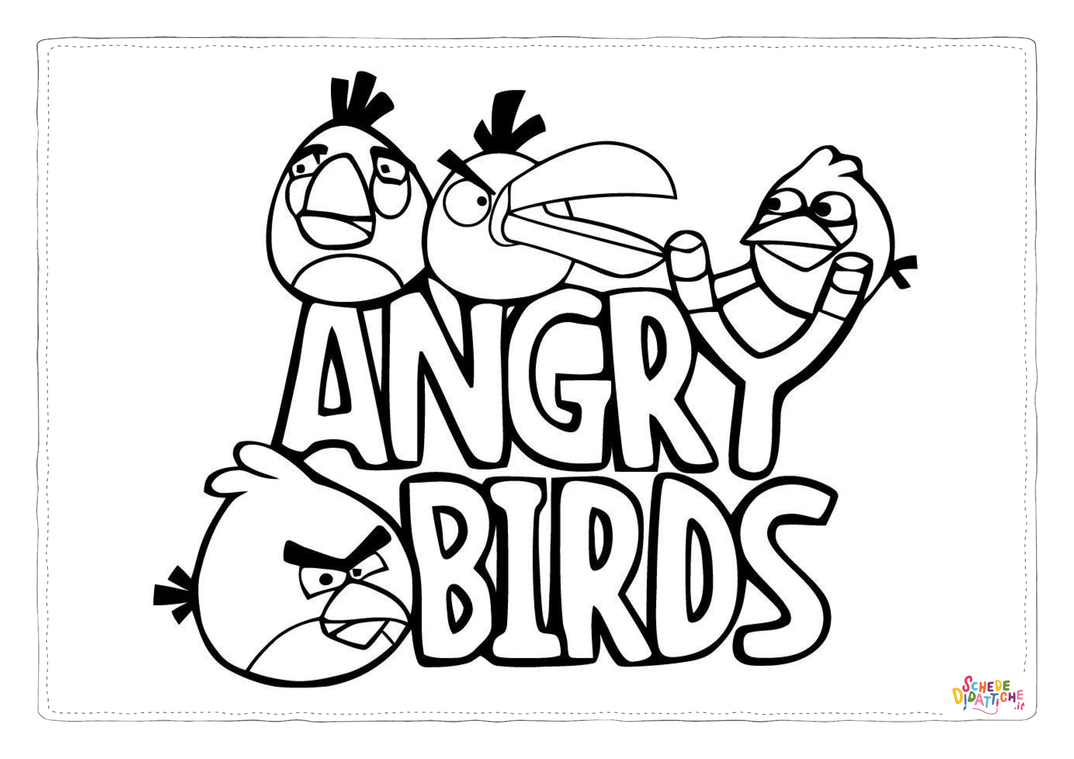 Disegno "Disegno di Angry birds da stampare e colorare 14" Disegno di Angry birds da stampare e colorare 14