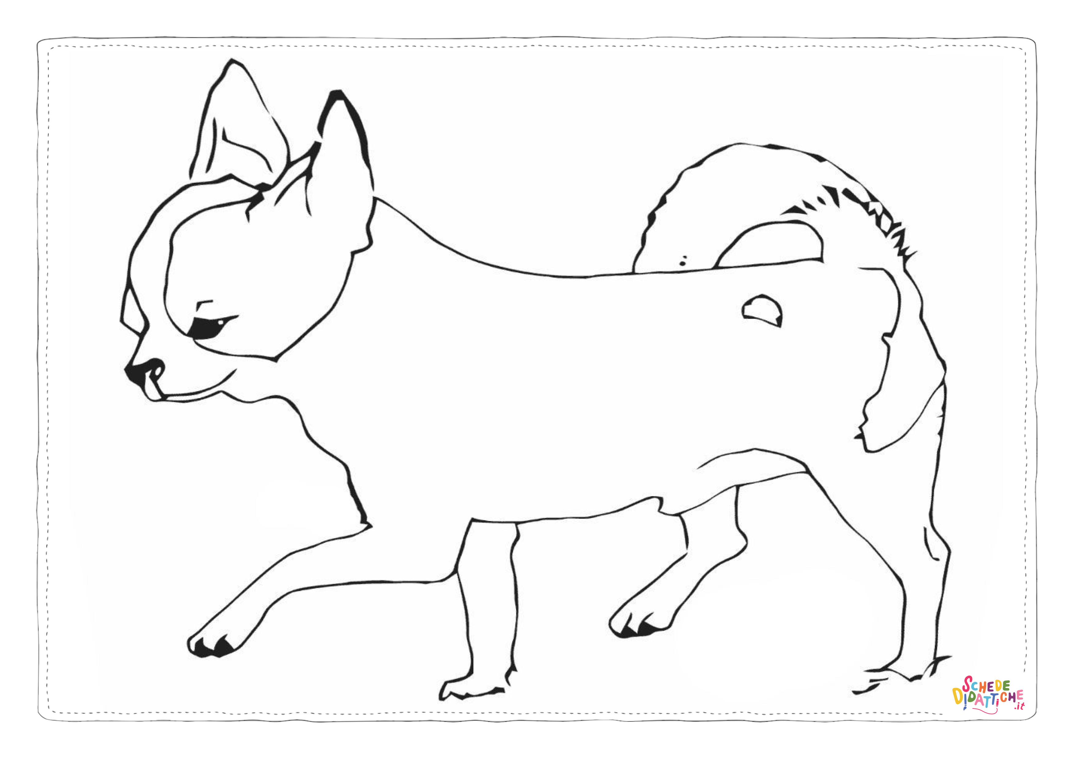 Disegno "Disegno di volpe da stampare e colorare 111" Disegno di volpe da stampare e colorare 111