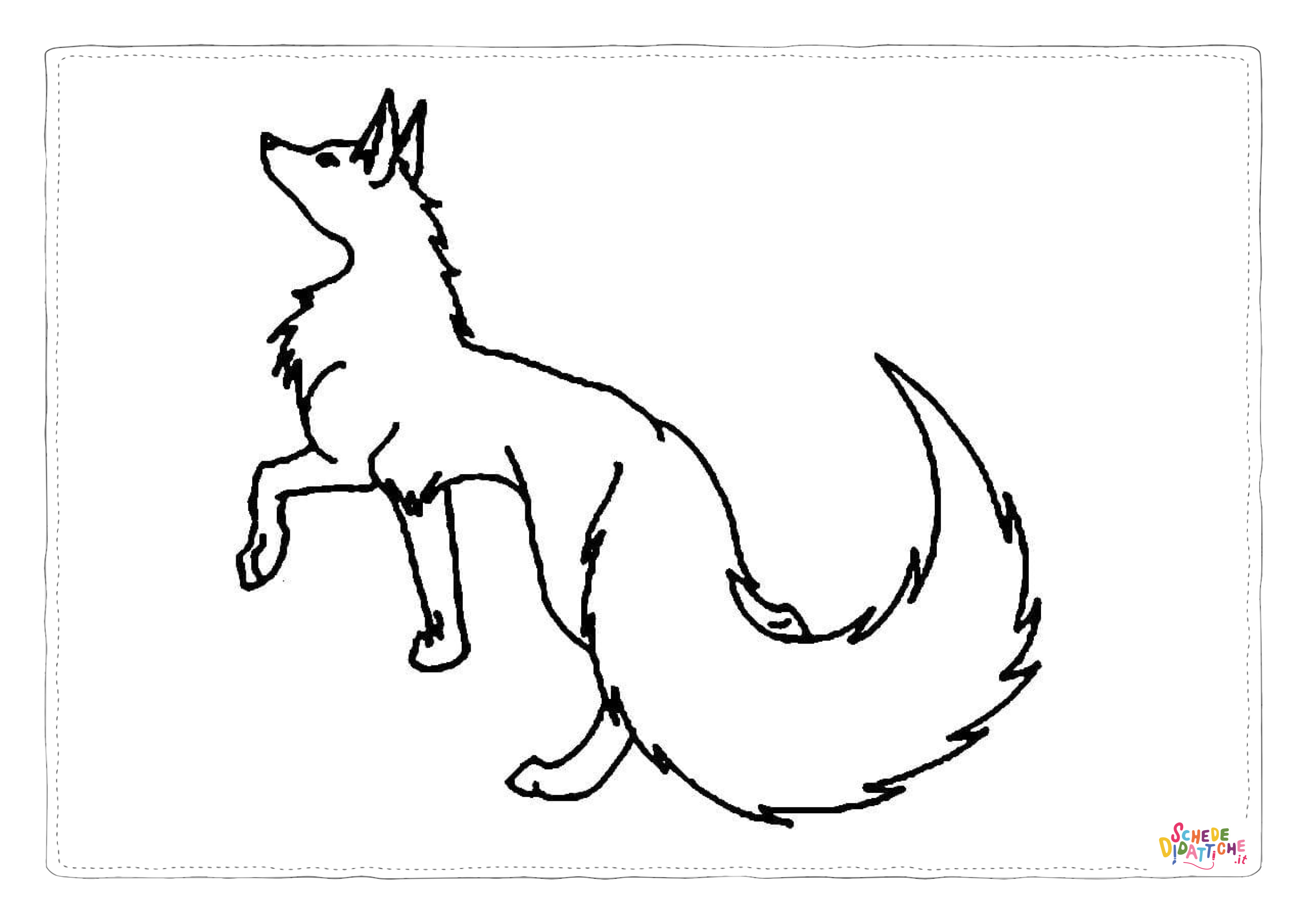 Disegno "Disegno di volpe da stampare e colorare 26" Disegno di volpe da stampare e colorare 26
