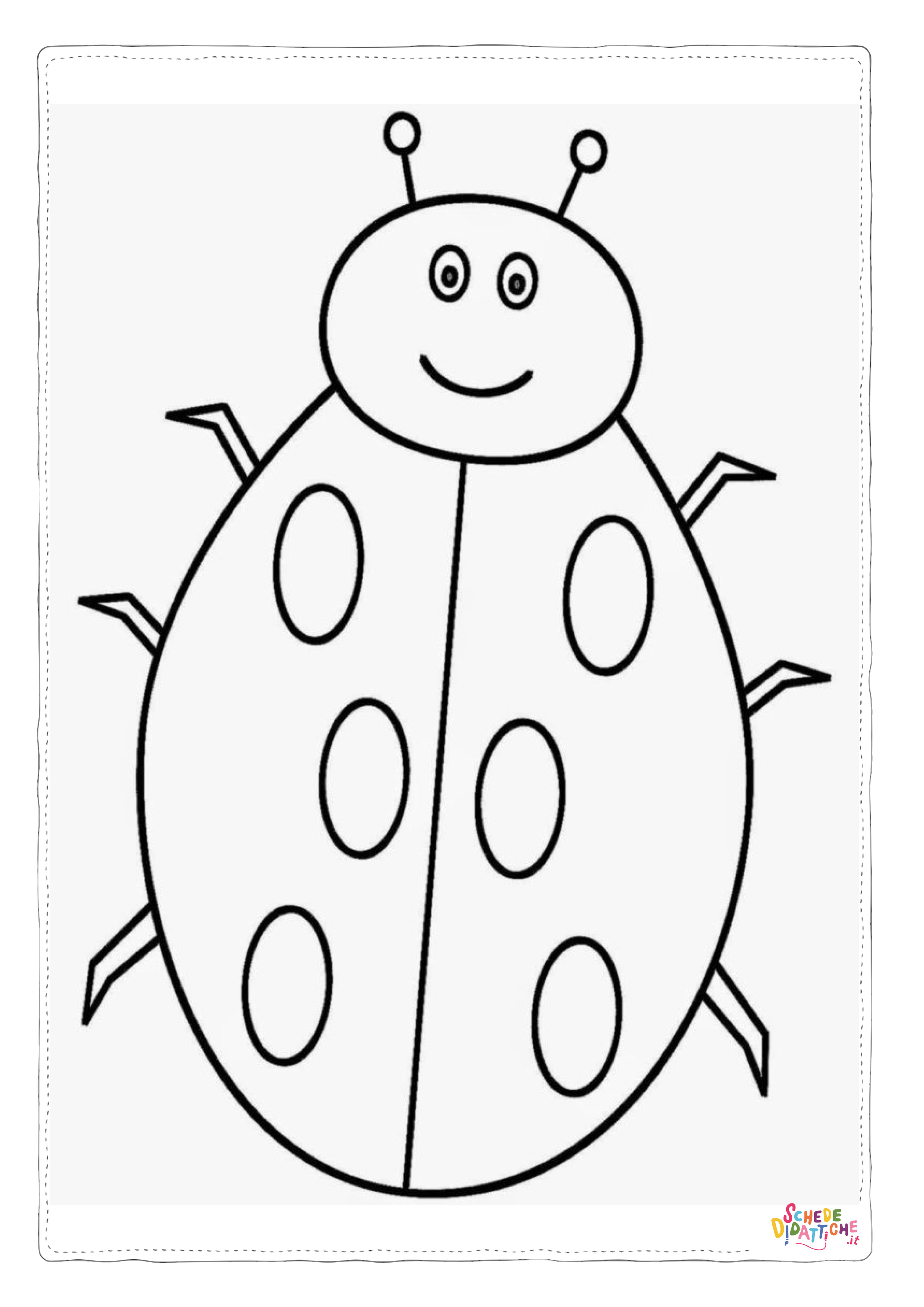 Disegno "Disegno di coccinella da stampare e colorare 59" Disegno di coccinella da stampare e colorare 59
