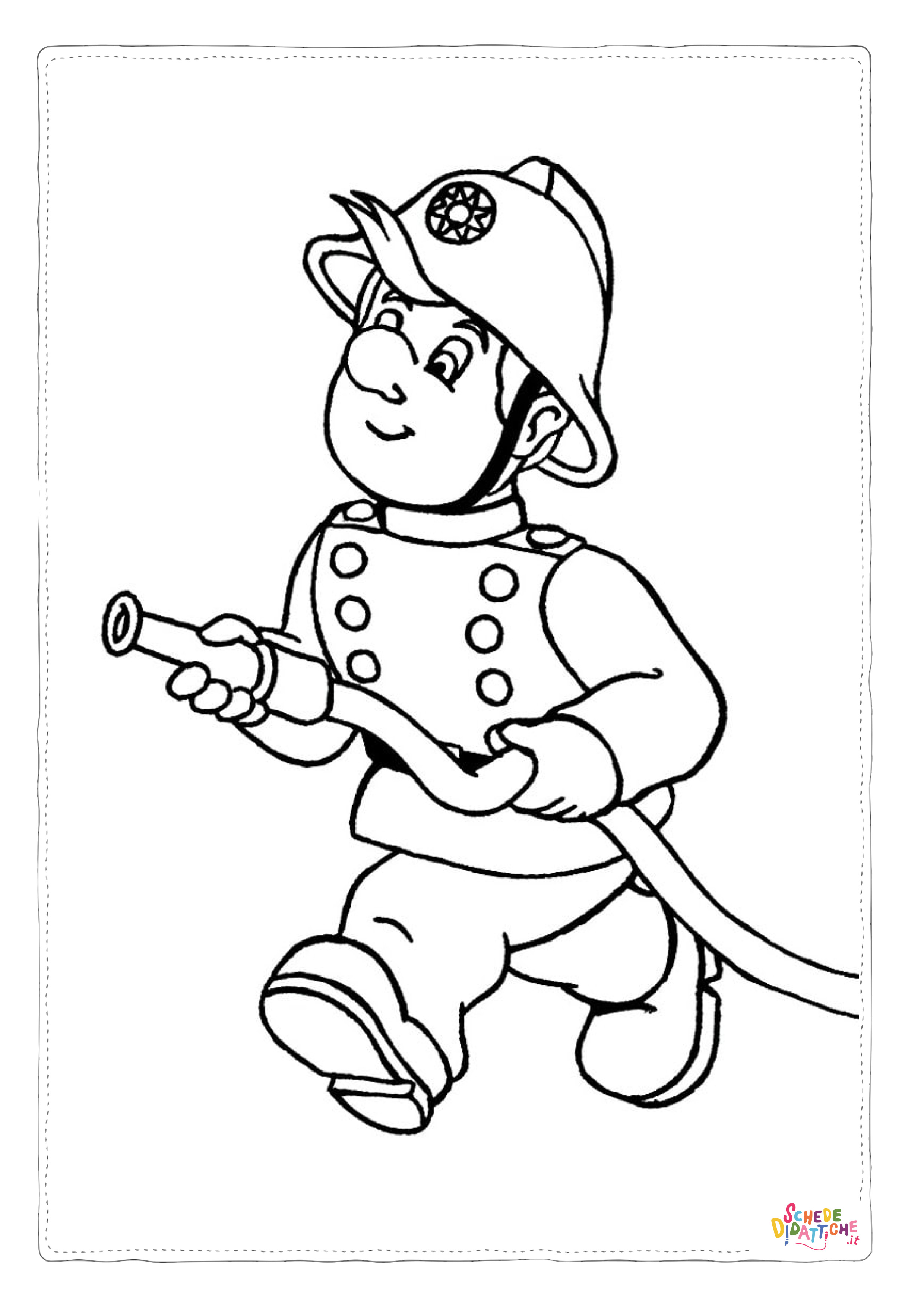 Disegno di pompiere da stampare e colorare 45