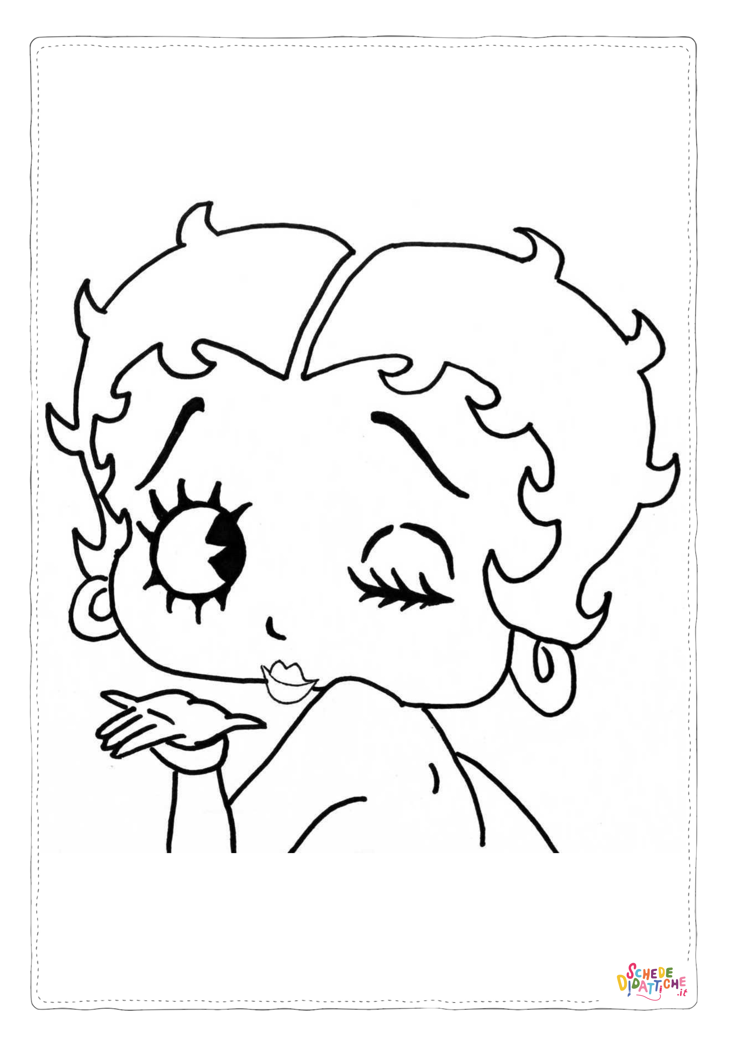 Disegno "Disegno di Betty Boop da stampare e colorare 9" Disegno di Betty Boop da stampare e colorare 9