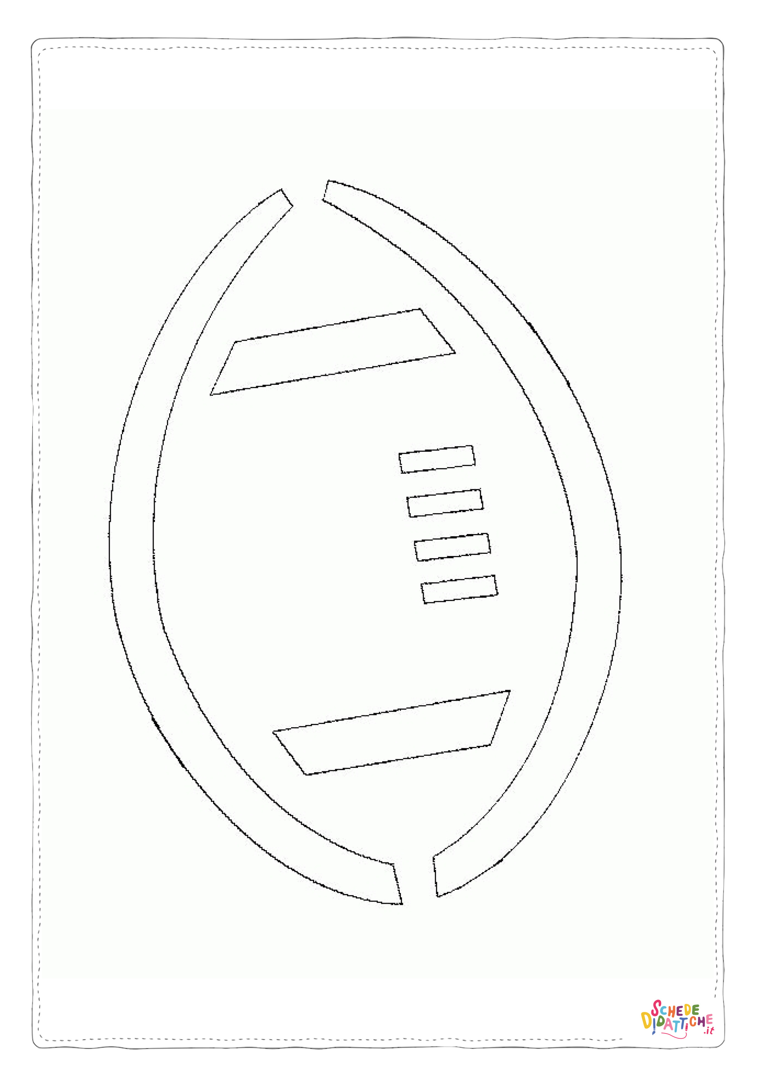 Disegno "Disegno di football americano da stampare e colorare 79" Disegno di football americano da stampare e colorare 79