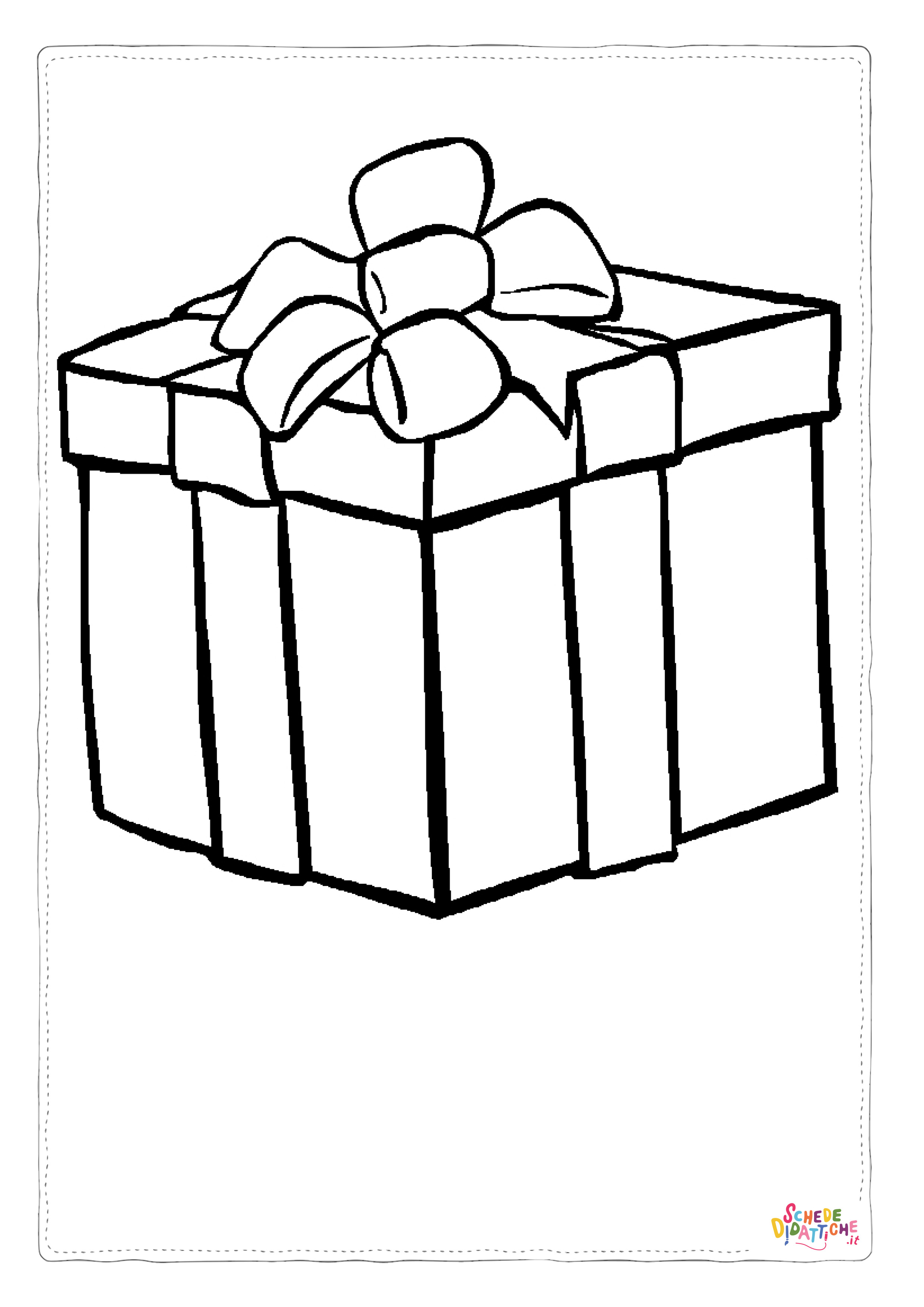 Disegno "Disegno di regalo da stampare e colorare 8" Disegno di regalo da stampare e colorare 8