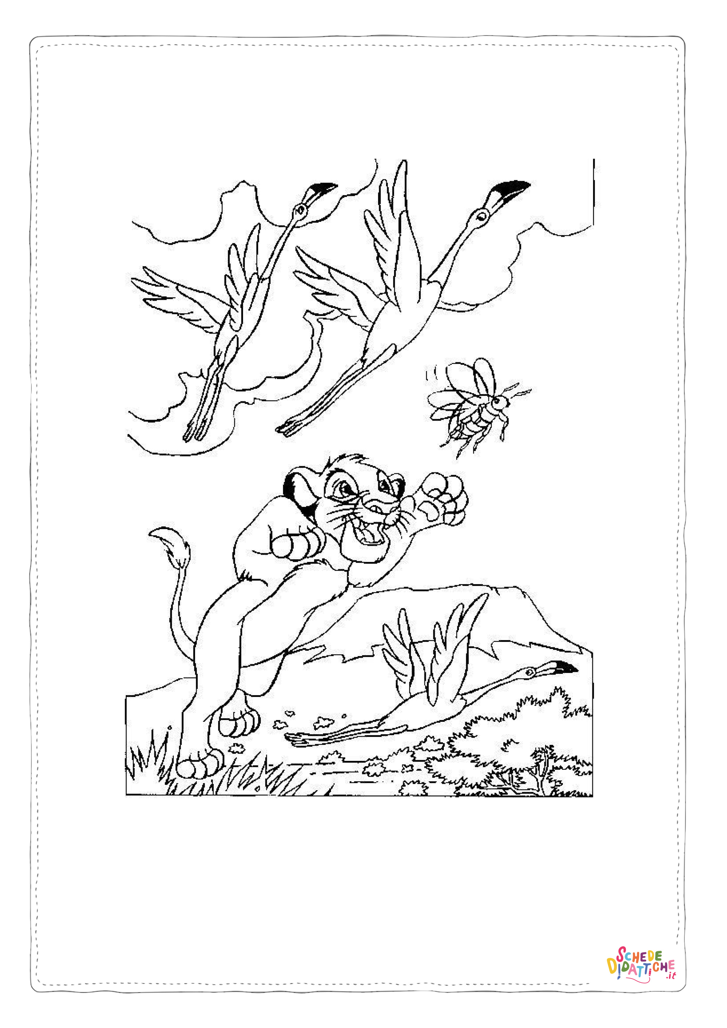 Disegno "Disegno di Re Leone da stampare e colorare 252" Disegno di Re Leone da stampare e colorare 252