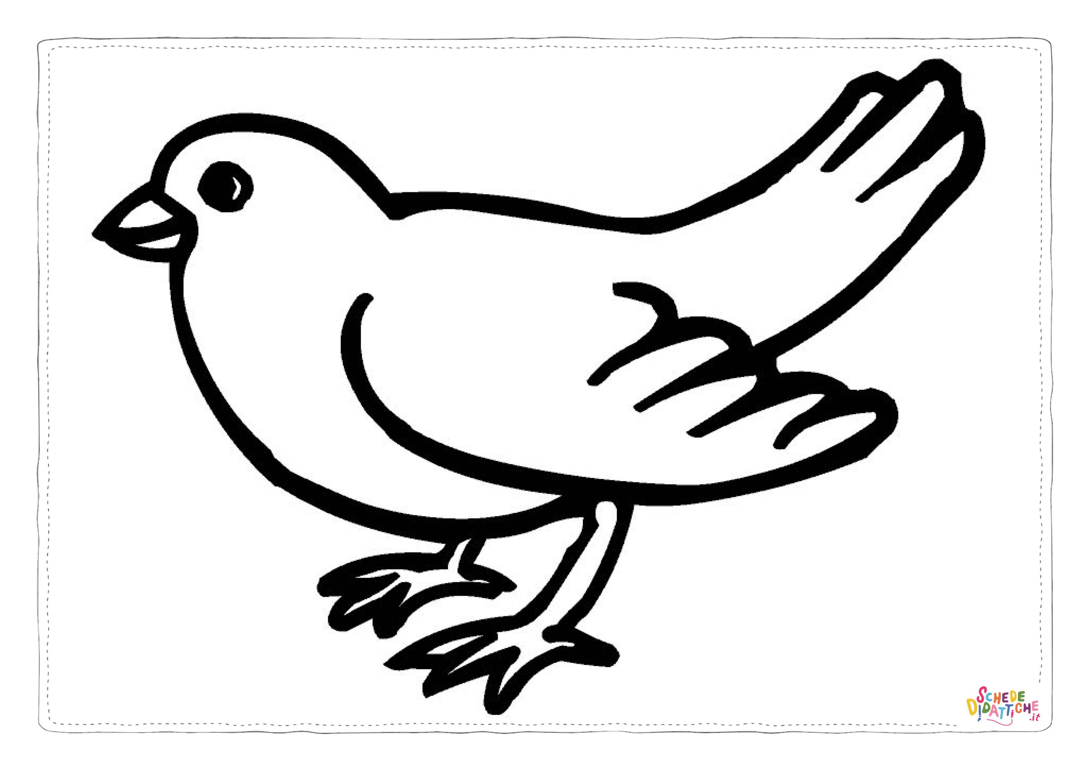 Disegno di colomba da stampare e colorare 11