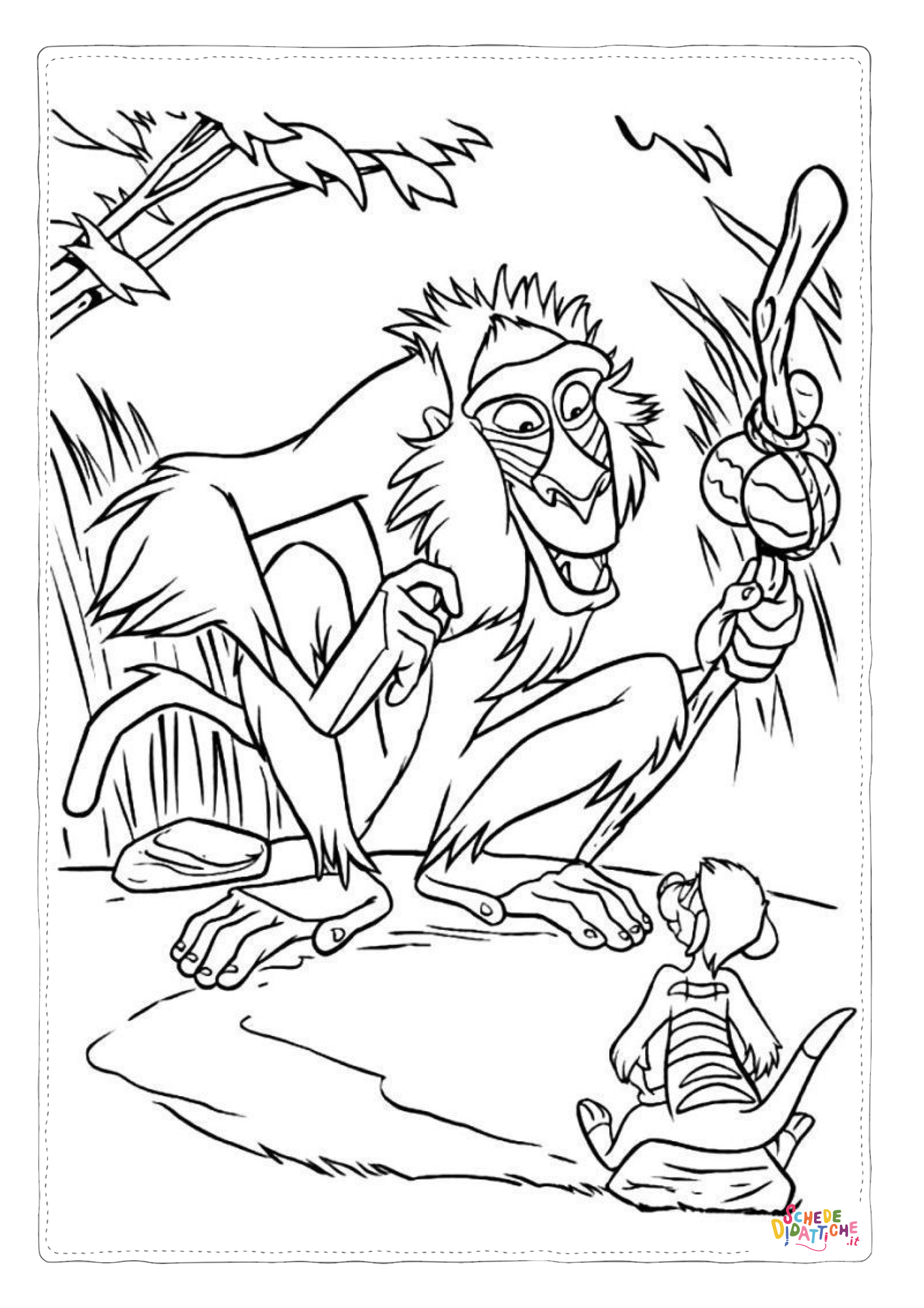 Disegno "Disegno di Re Leone da stampare e colorare 230" Disegno di Re Leone da stampare e colorare 230