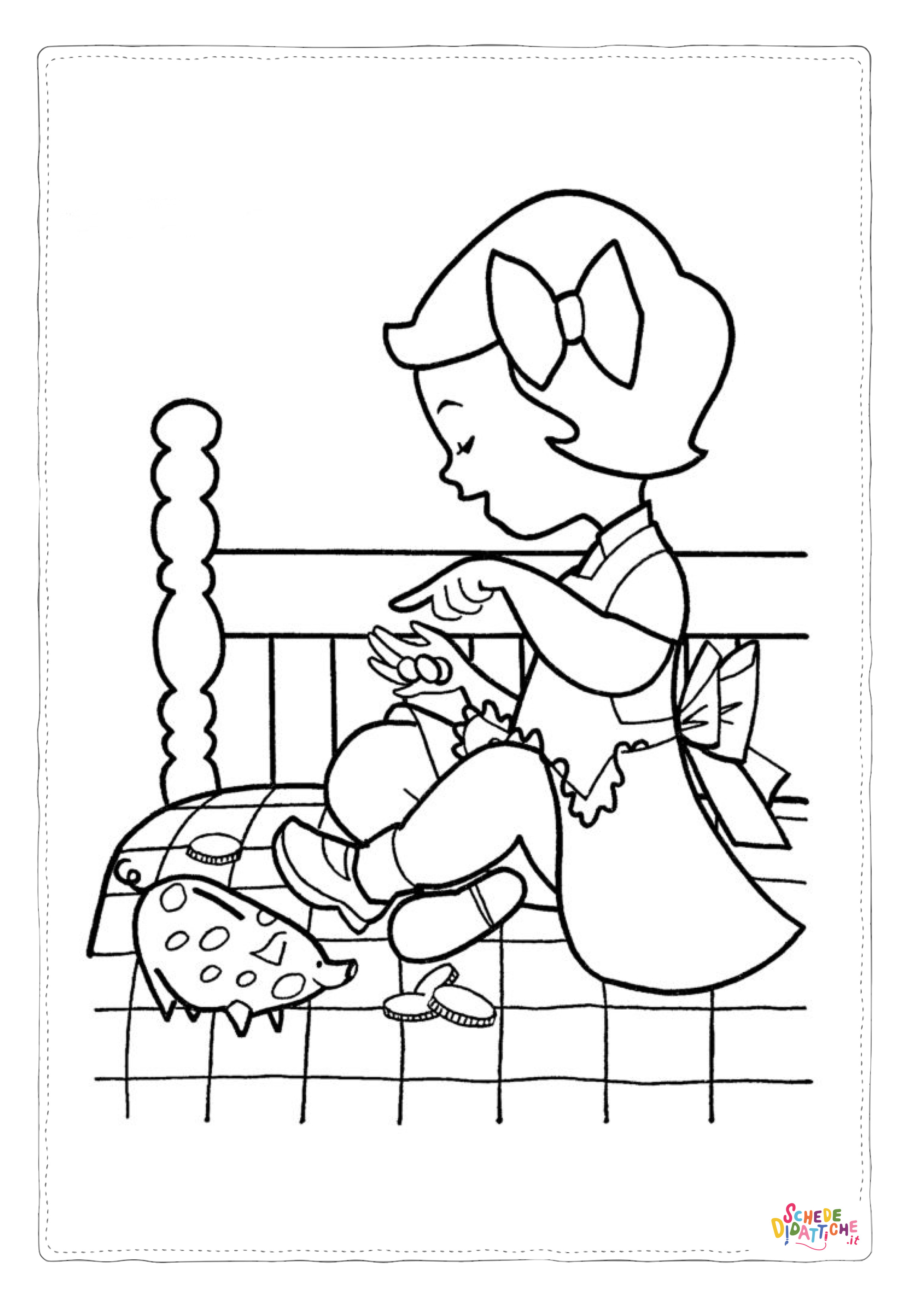 Disegno "Disegno di bambino da stampare e colorare 49" Disegno di bambino da stampare e colorare 49
