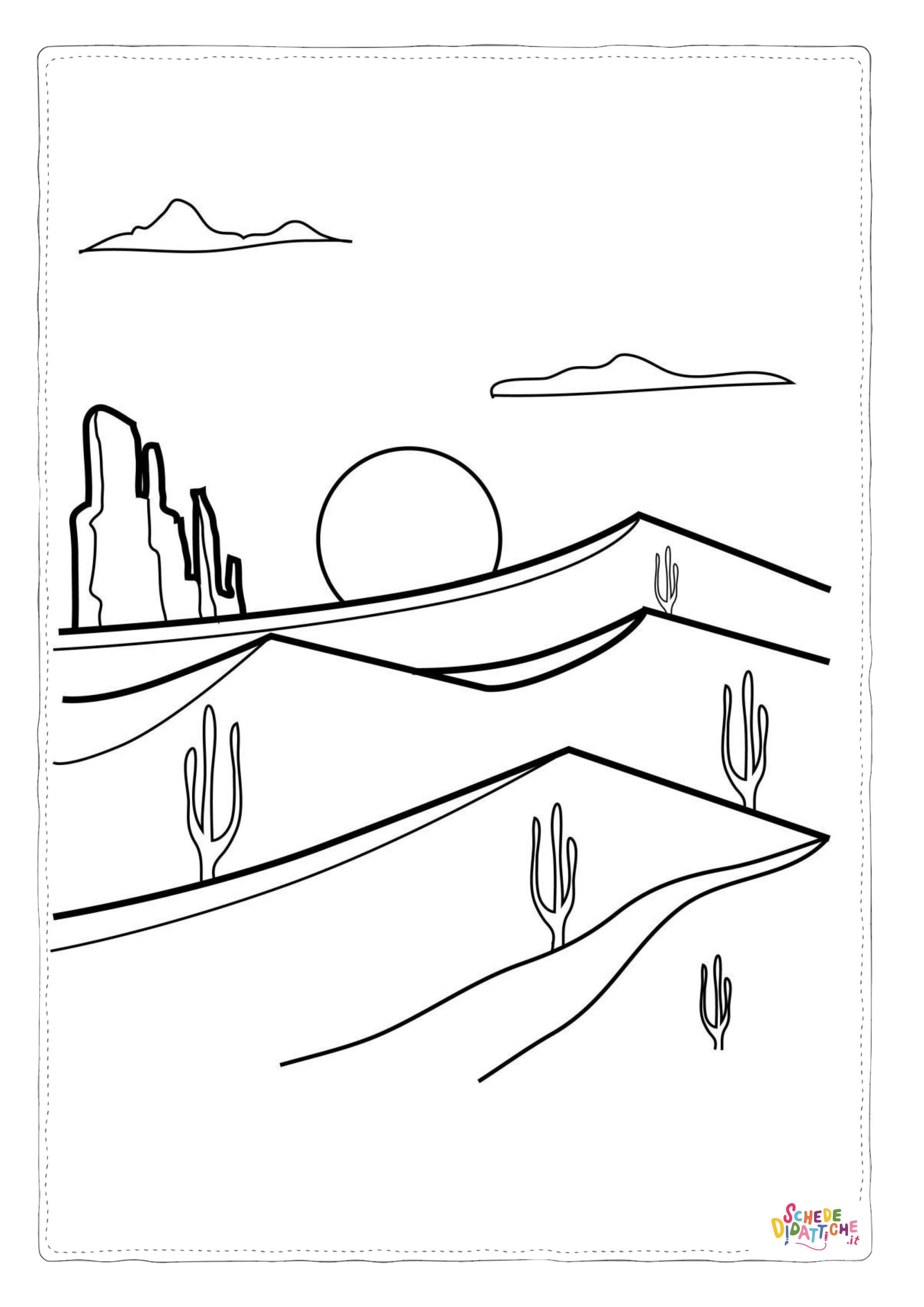 Disegno "Disegno di paesaggio da stampare e colorare 12" Disegno di paesaggio da stampare e colorare 12