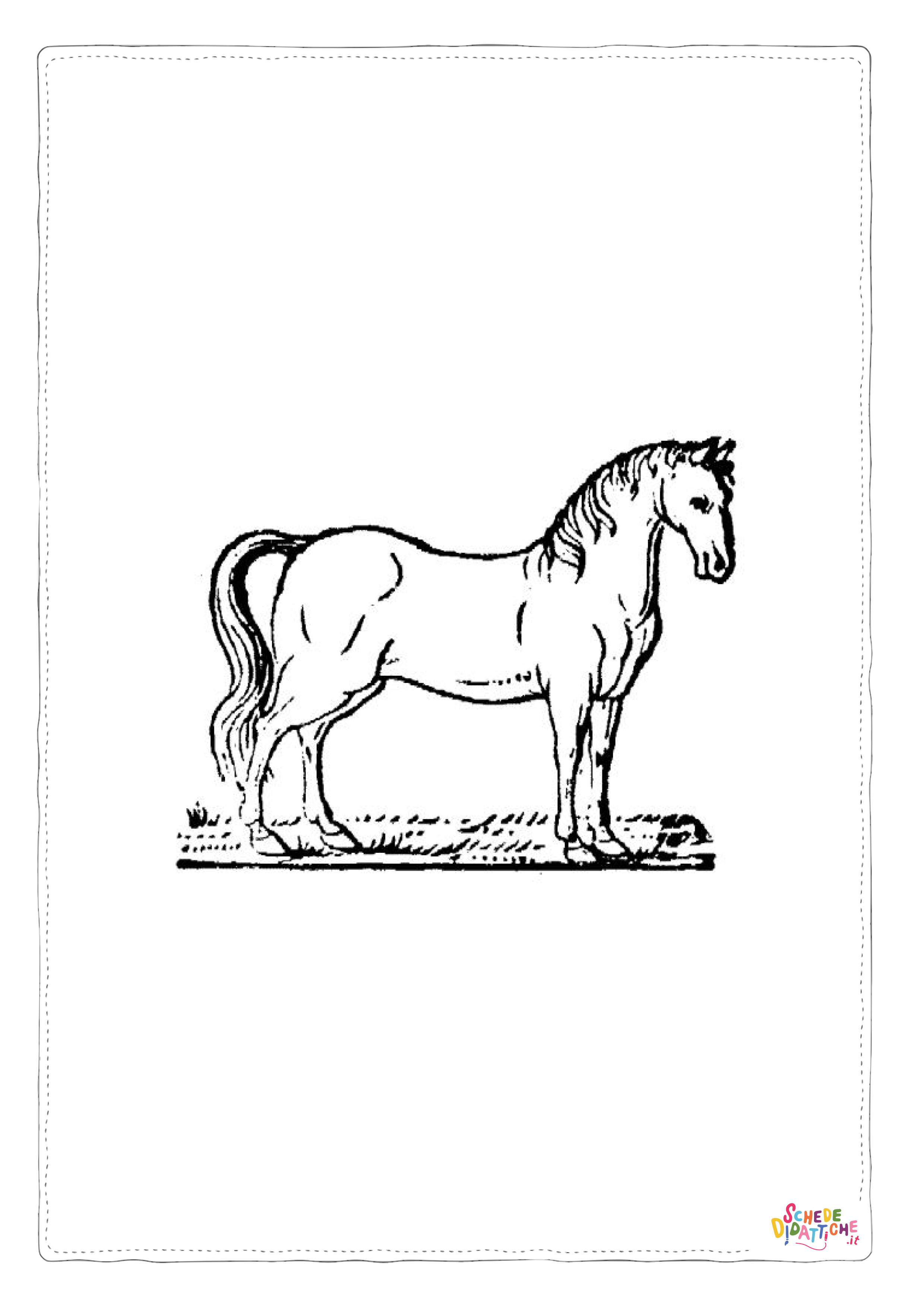 Disegno "Disegno di cavallo da stampare e colorare 112" Disegno di cavallo da stampare e colorare 112