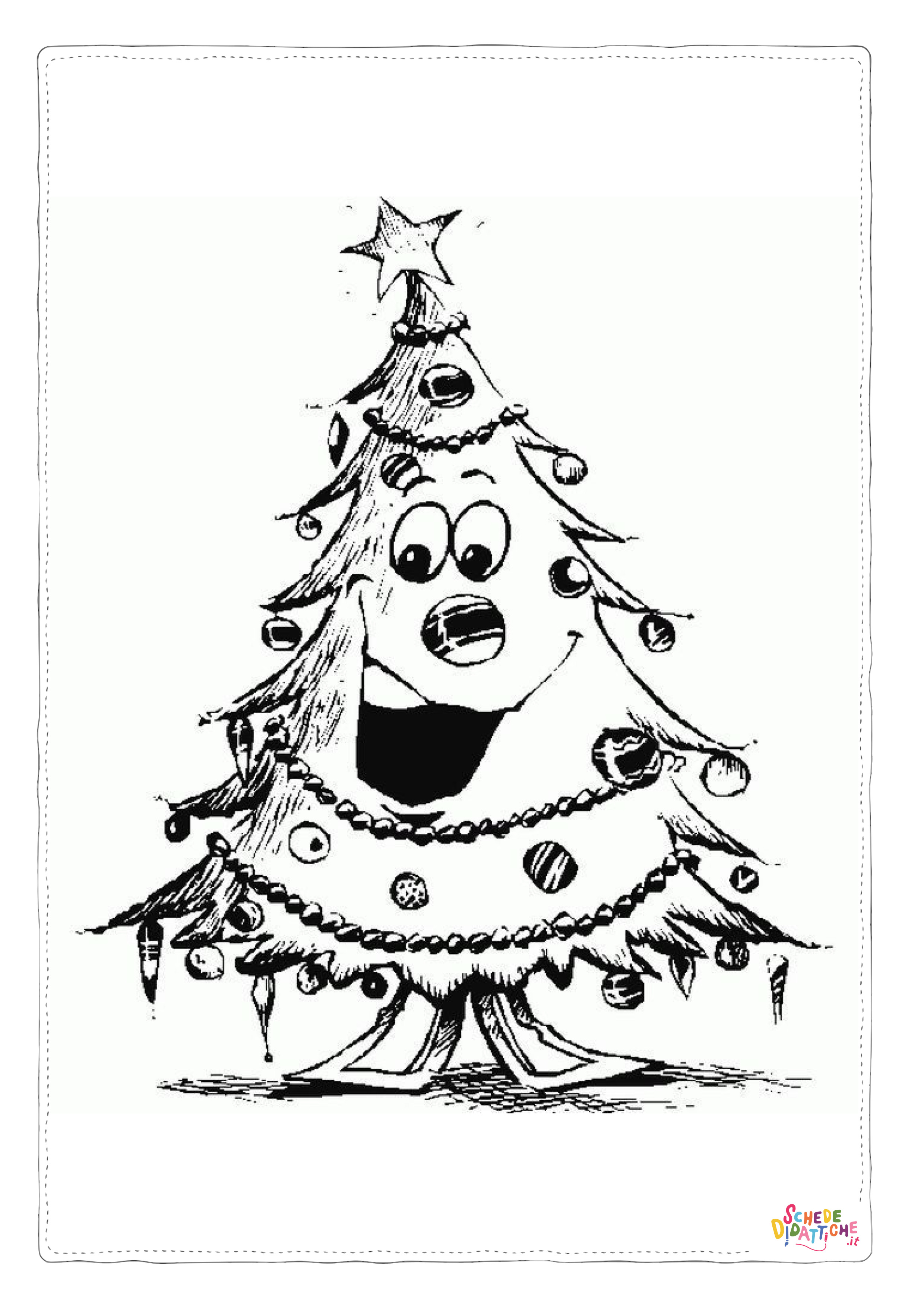 Disegno "Disegno di albero di Natale da stampare e colorare 207" Disegno di albero di Natale da stampare e colorare 207