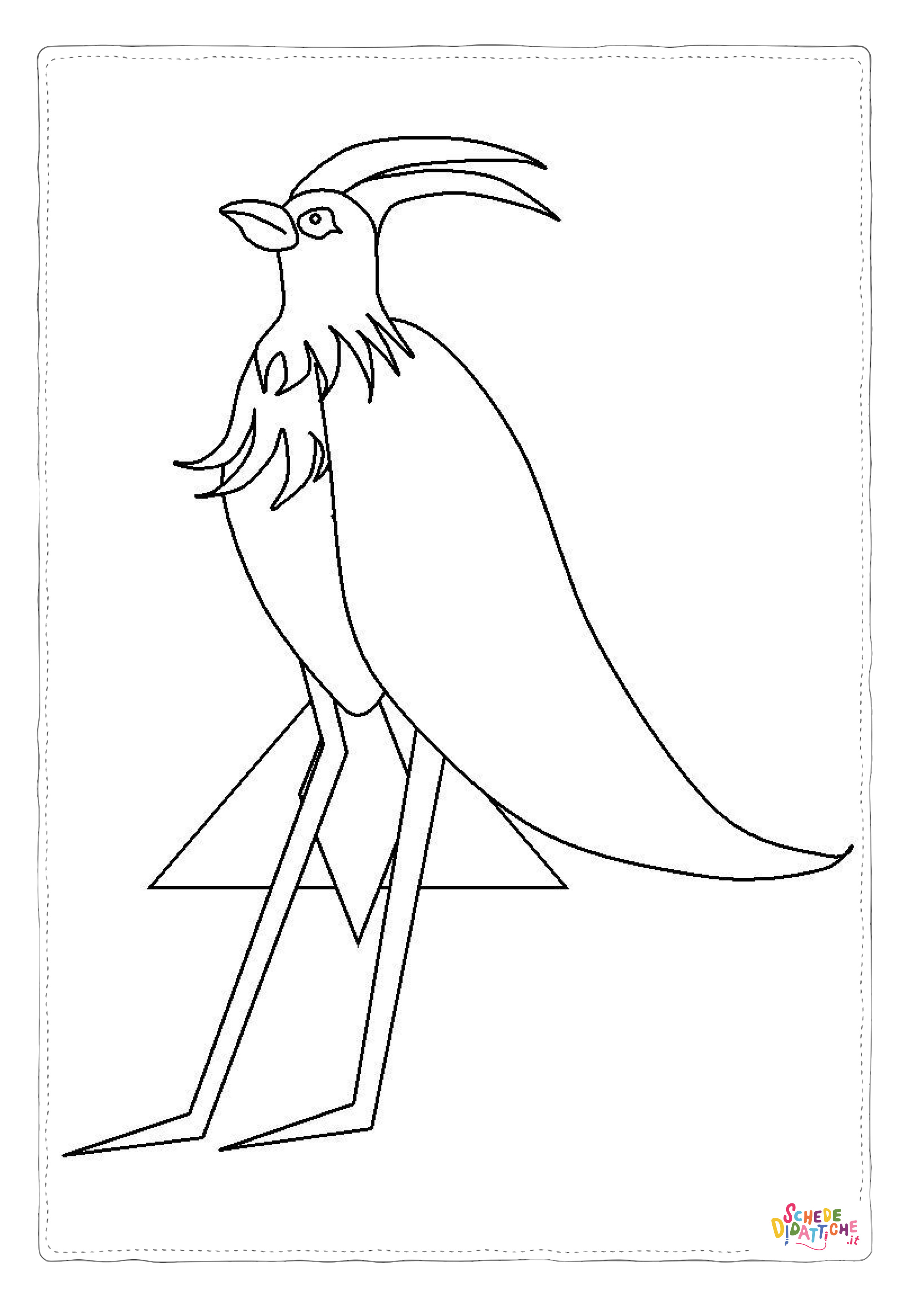 Disegno "Disegno di uccello da stampare e colorare 44" Disegno di uccello da stampare e colorare 44