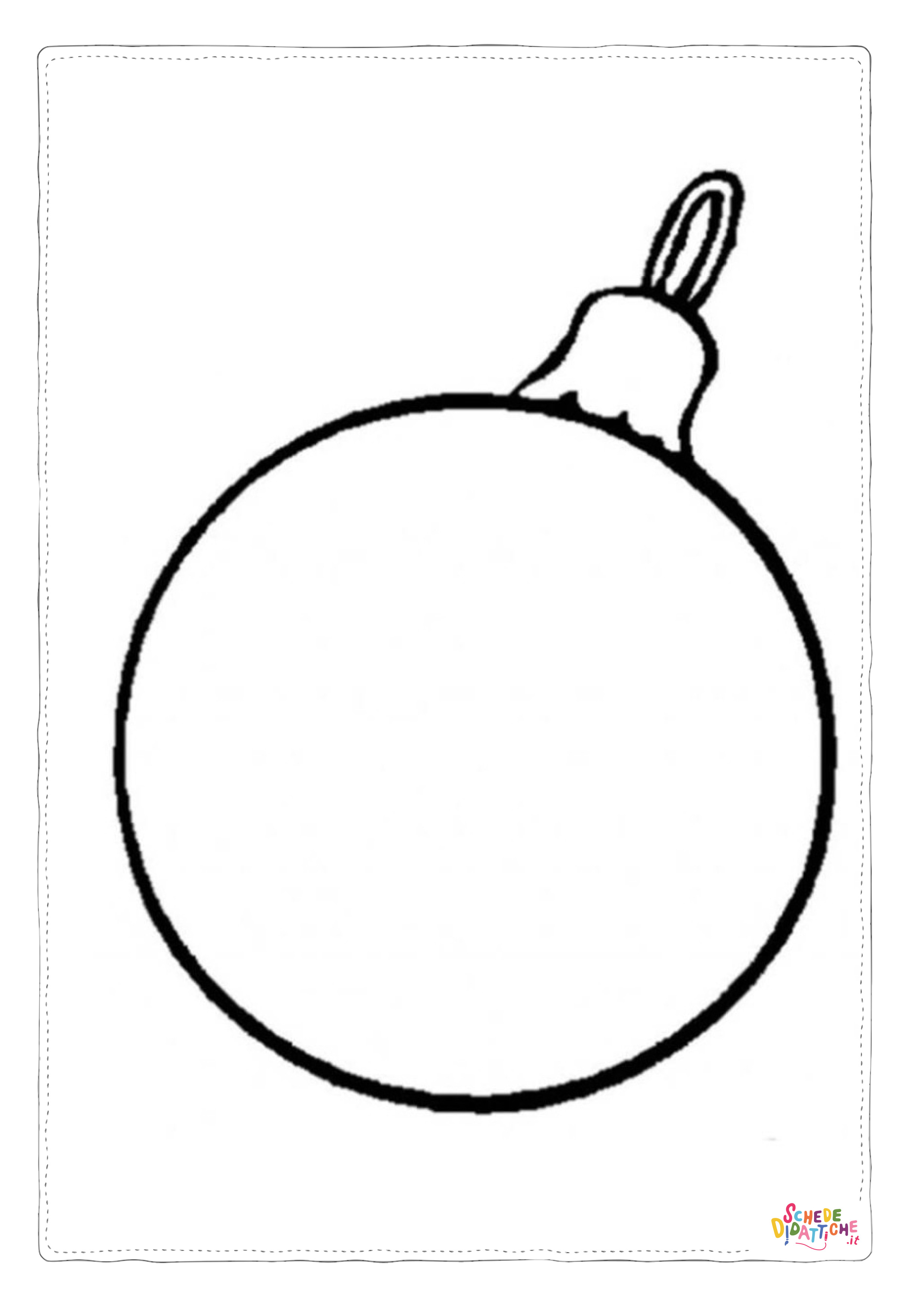 Disegno "Disegno di palla di Natale da stampare e colorare 44" Disegno di palla di Natale da stampare e colorare 44