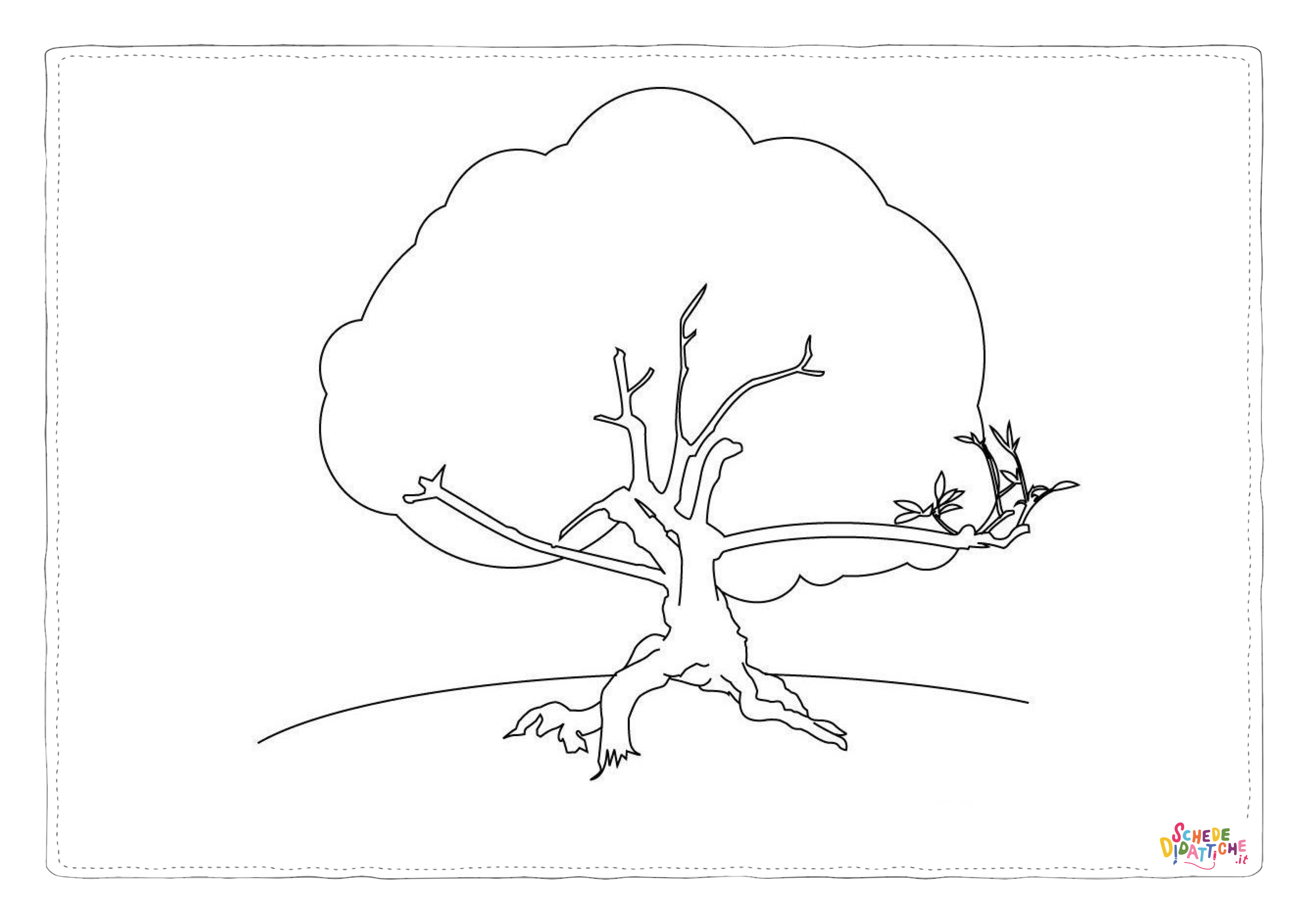 Disegno "Disegno di albero da stampare e colorare 126" Disegno di albero da stampare e colorare 126