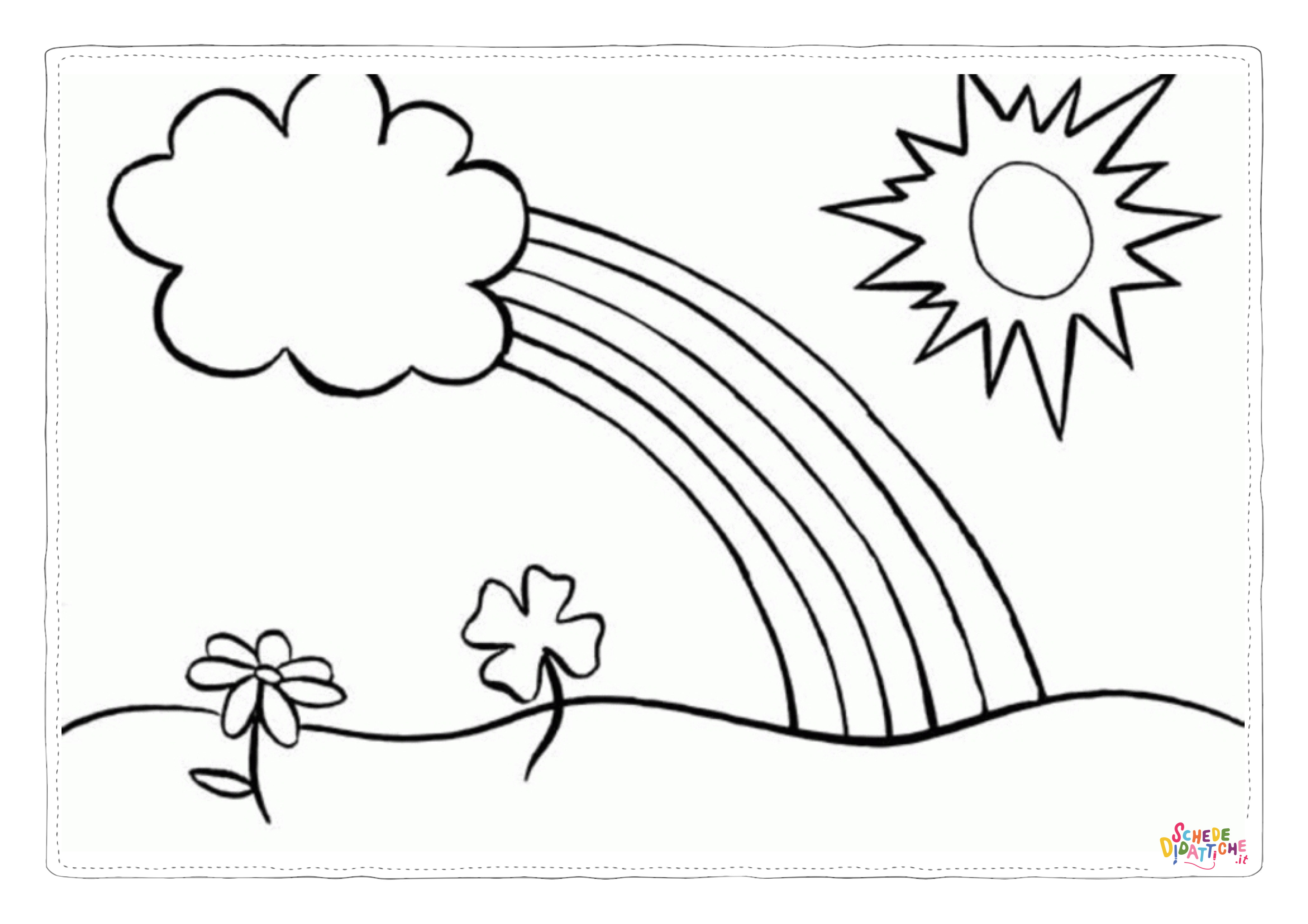 Disegno "Disegno di arcobaleno da stampare e colorare 9" Disegno di arcobaleno da stampare e colorare 9