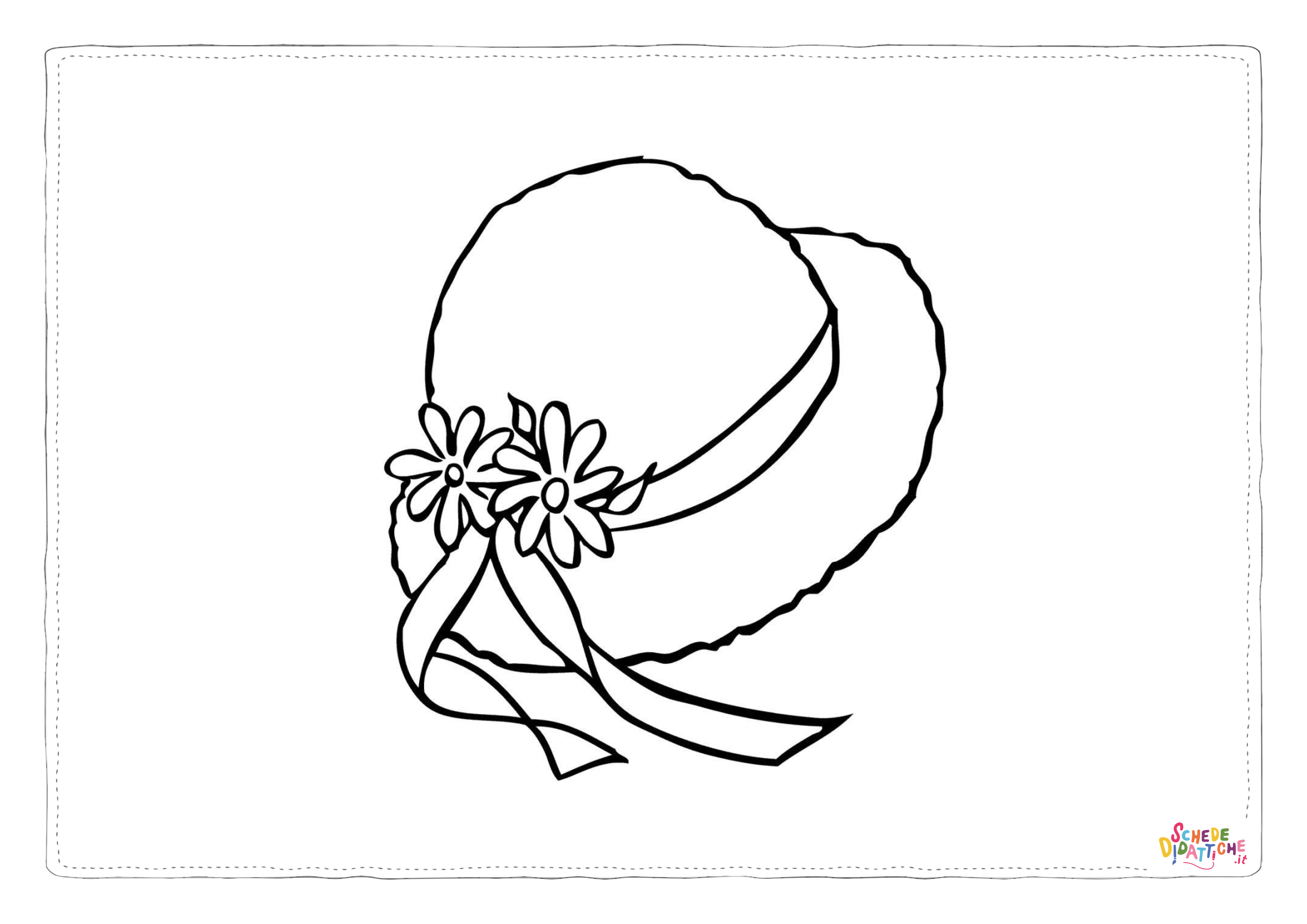 Disegno di cappello da stampare e colorare 22