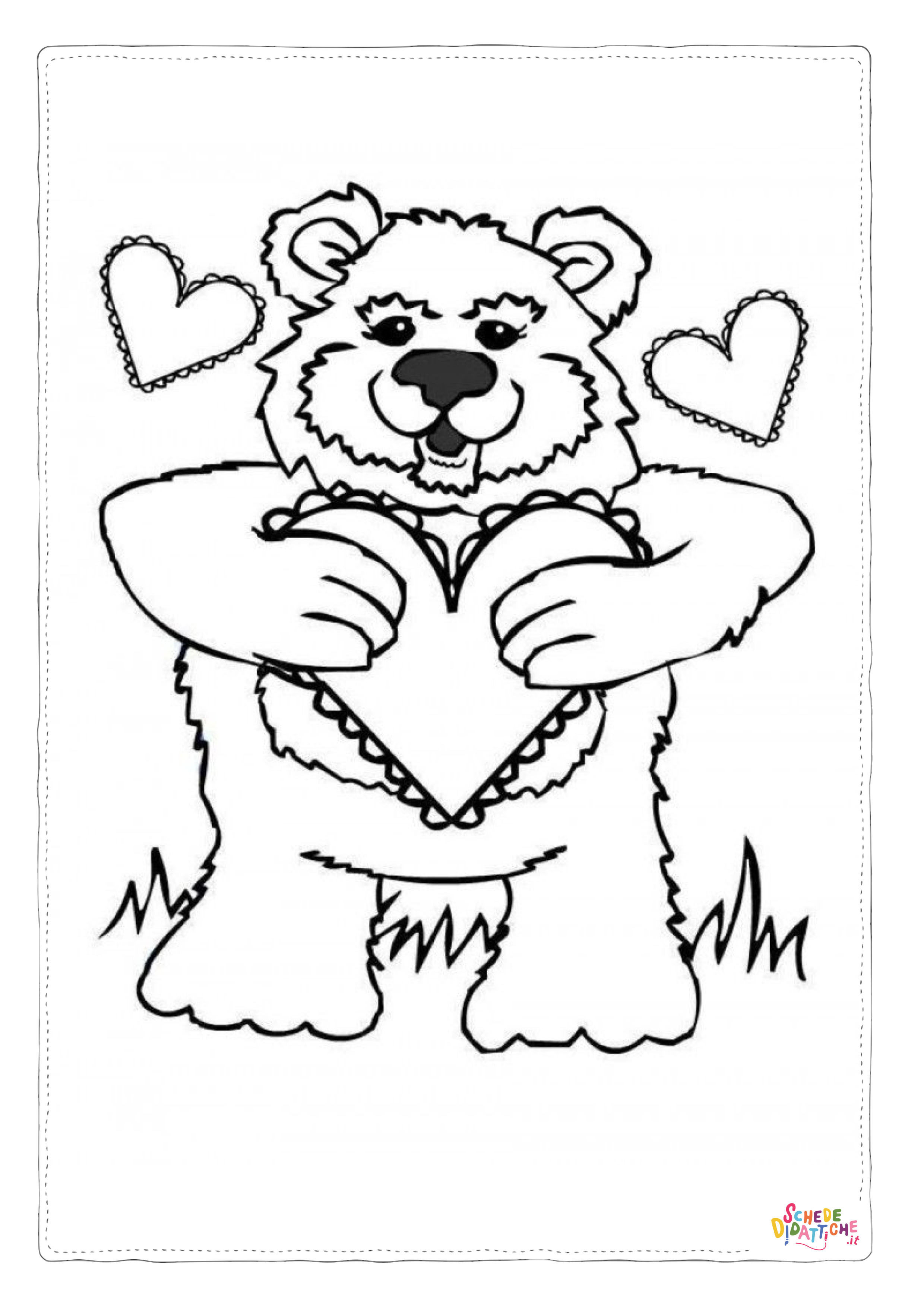 Disegno "Disegno di Luna e l'orso nella casa blu da stampare e colorare 7" Disegno di Luna e l'orso nella casa blu da stampare e colorare 7