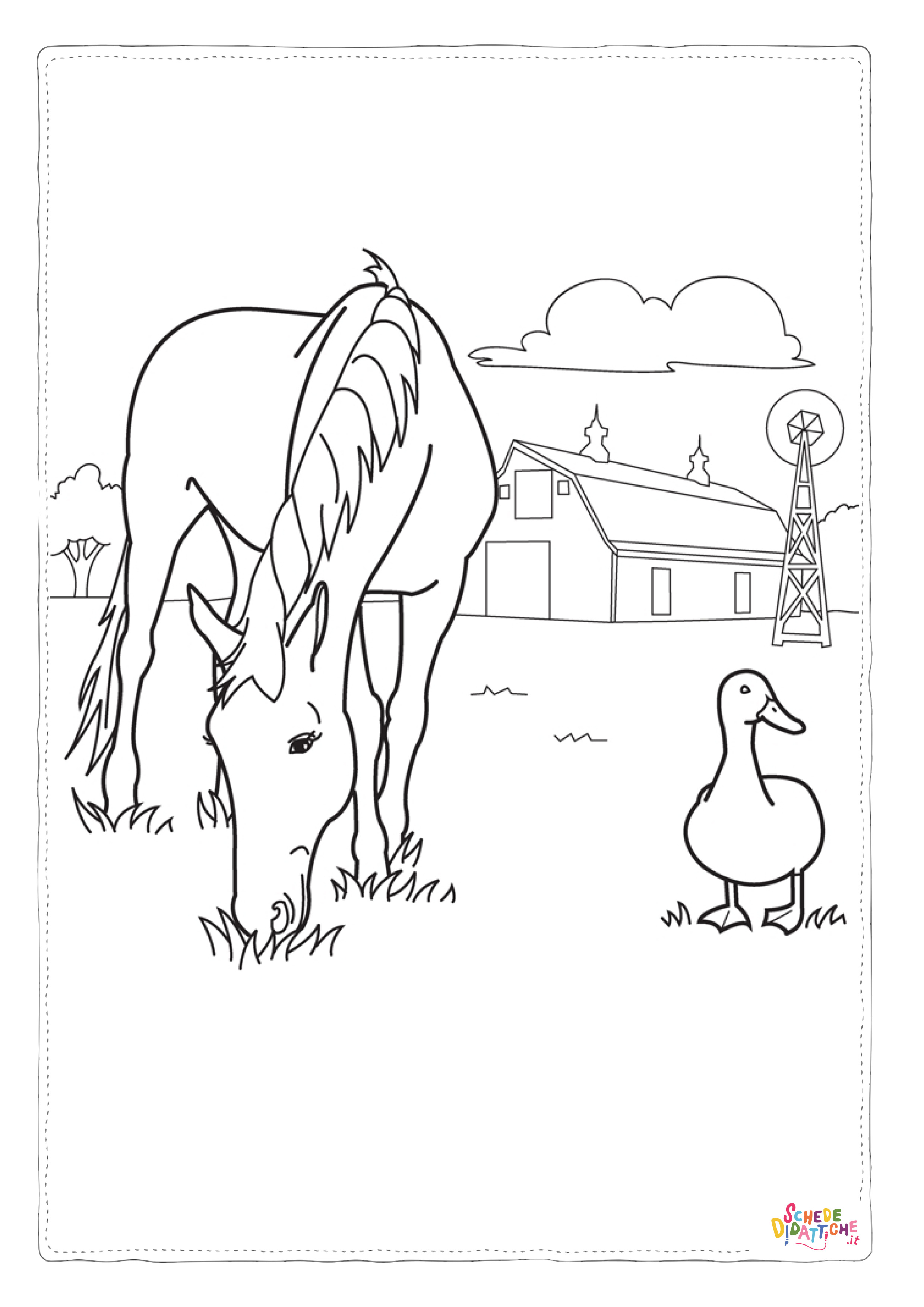 Disegno "Disegno di cavallo da stampare e colorare 20" Disegno di cavallo da stampare e colorare 20
