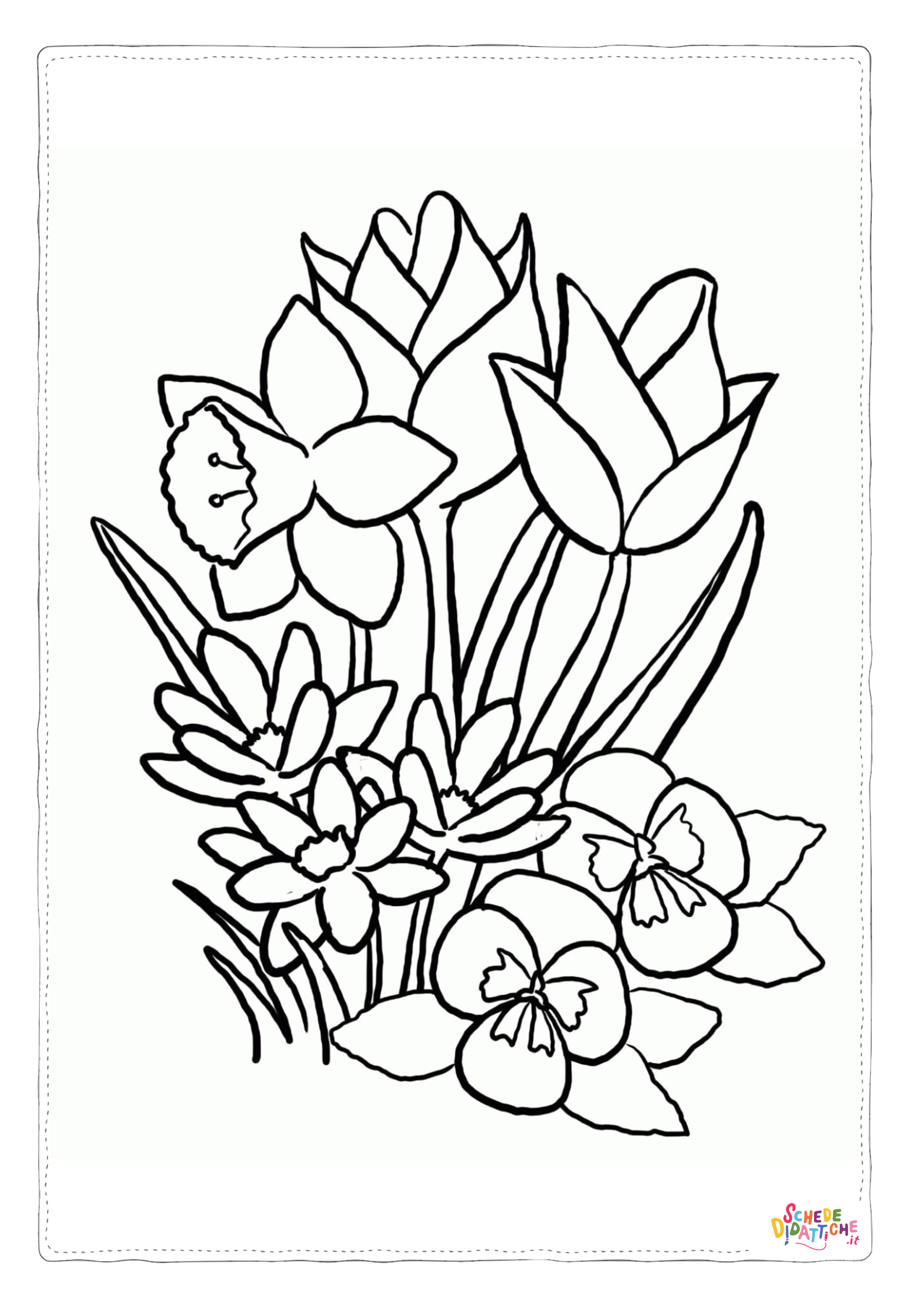 Disegno di fiore da stampare e colorare 118