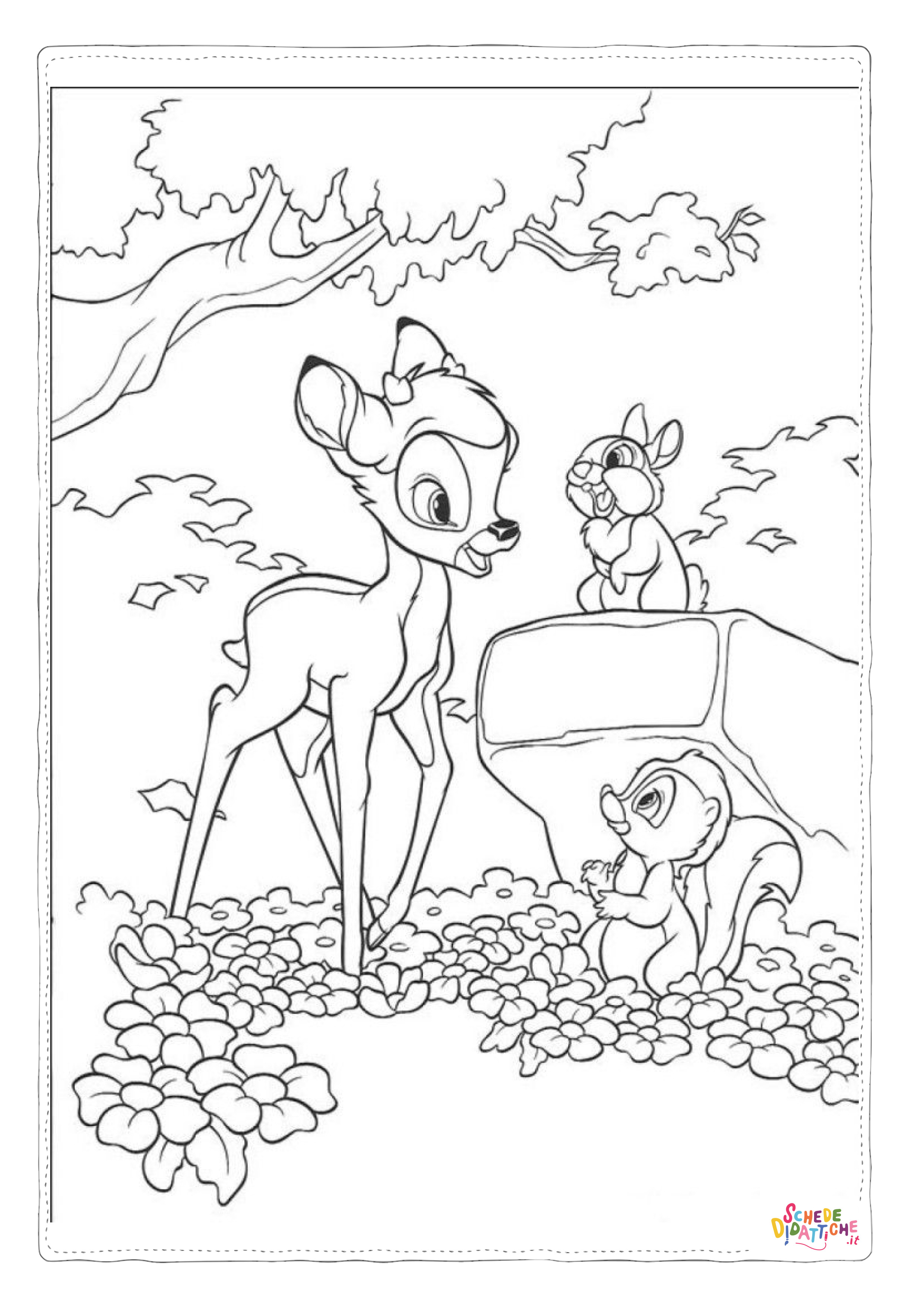 Disegno di Bambi da stampare e colorare 59