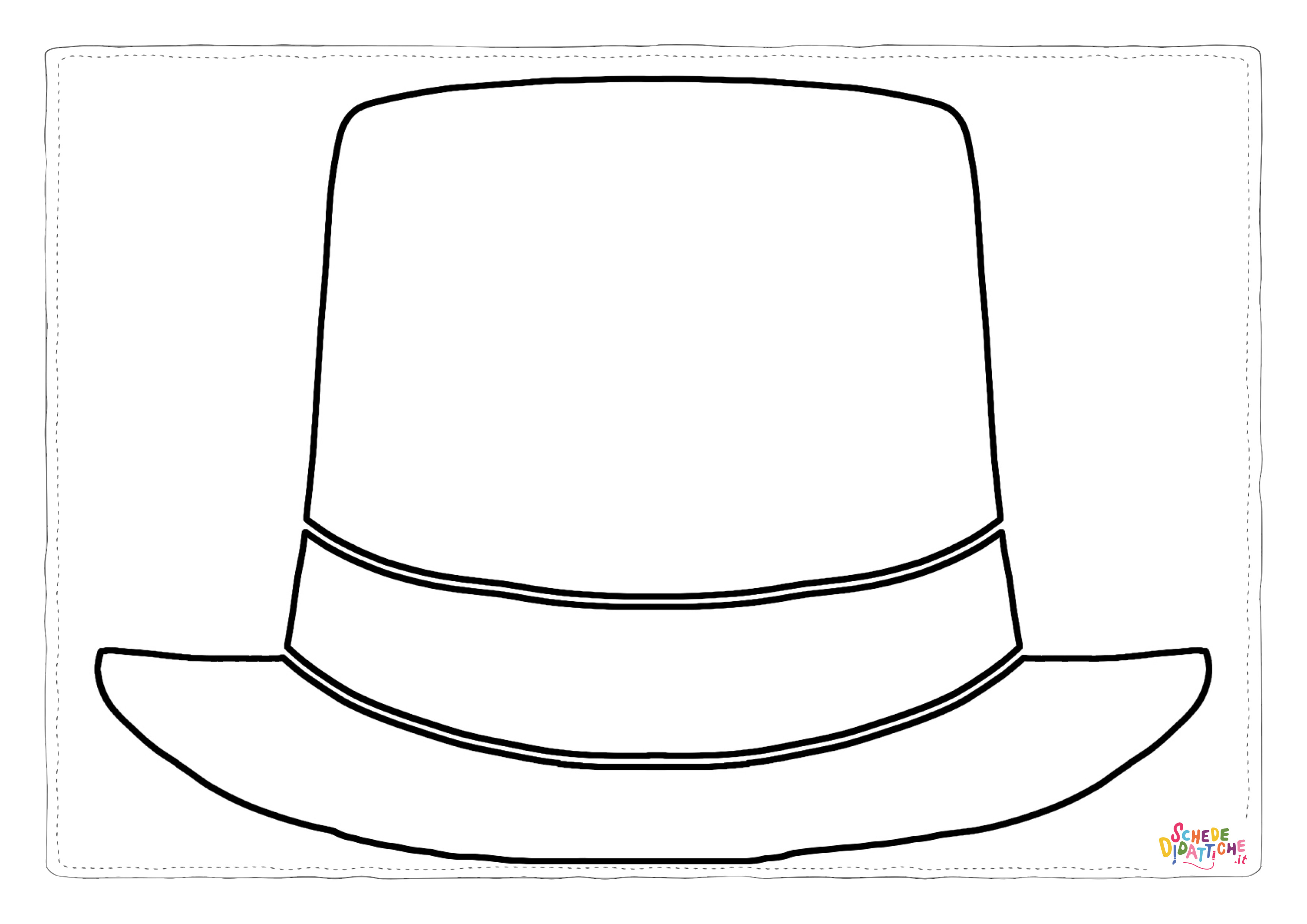 Disegno di cappello da stampare e colorare 12