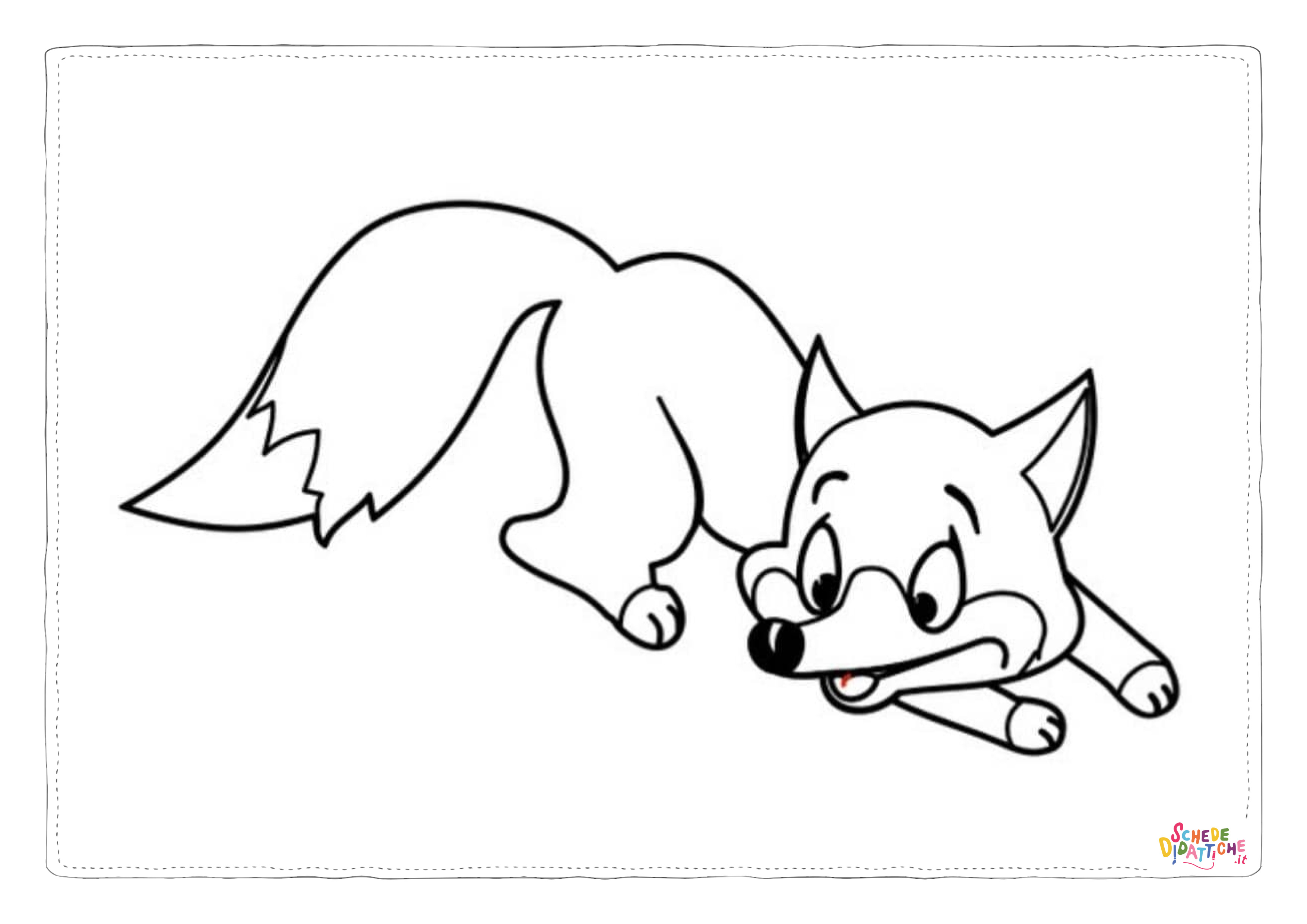 Disegno "Disegno di volpe da stampare e colorare 35" Disegno di volpe da stampare e colorare 35