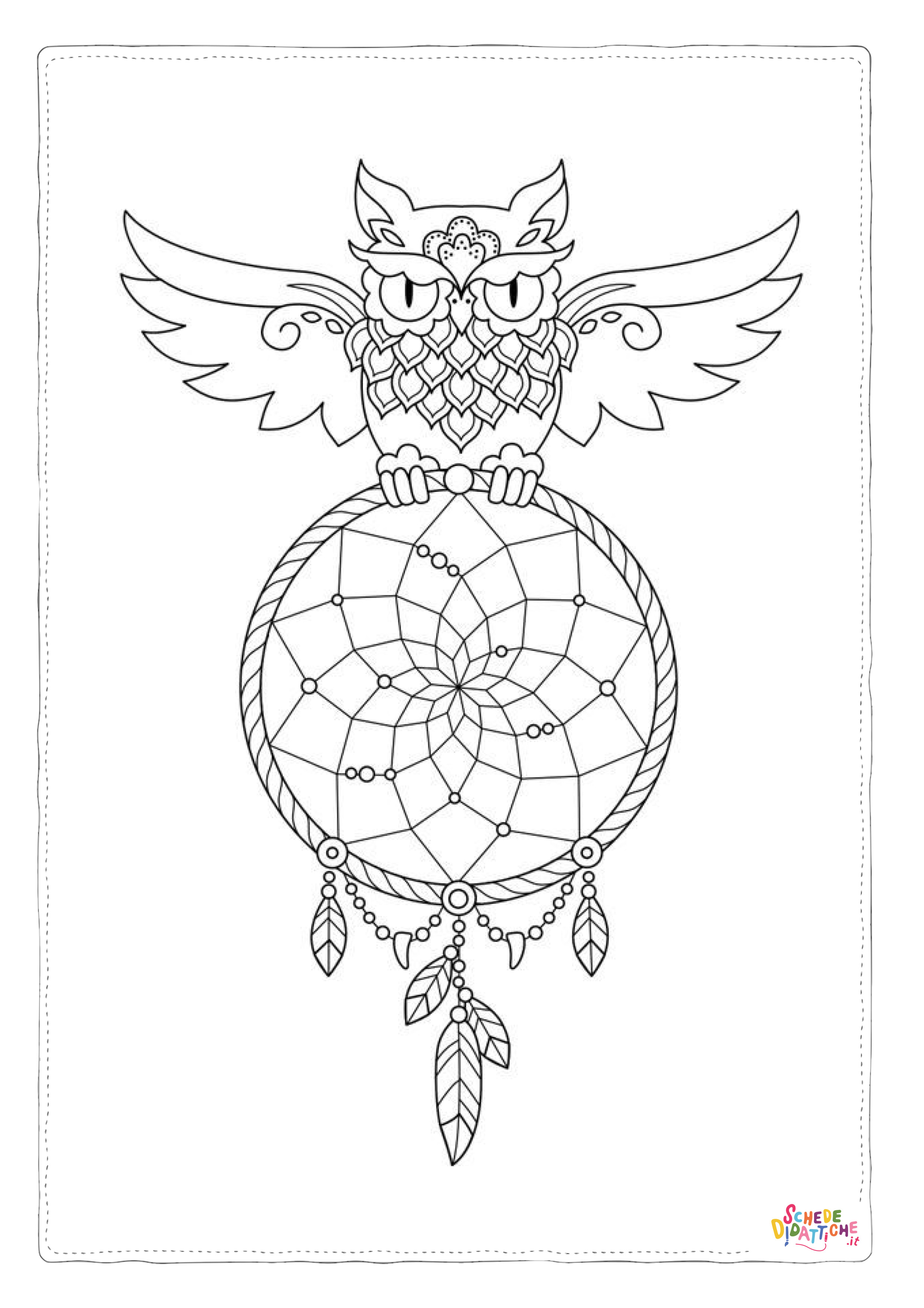 Disegno "Disegno di acchiappasogni da stampare e colorare 11" Disegno di acchiappasogni da stampare e colorare 11