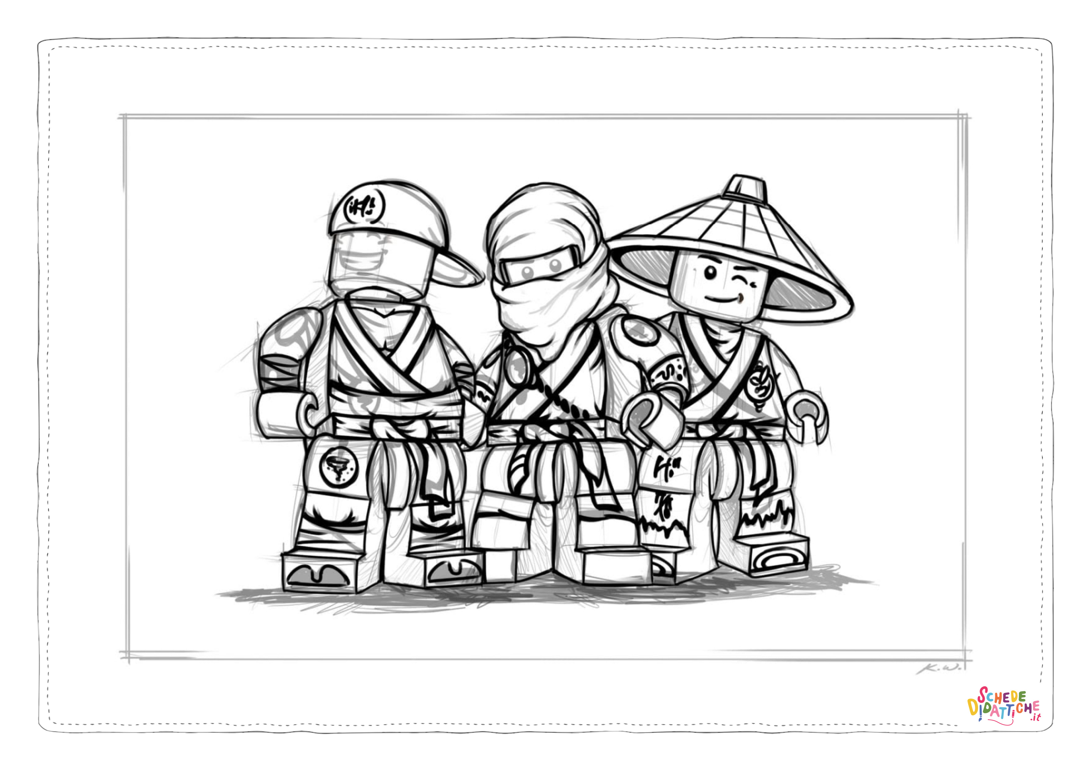 Disegno di Ninja Go da stampare e colorare 26
