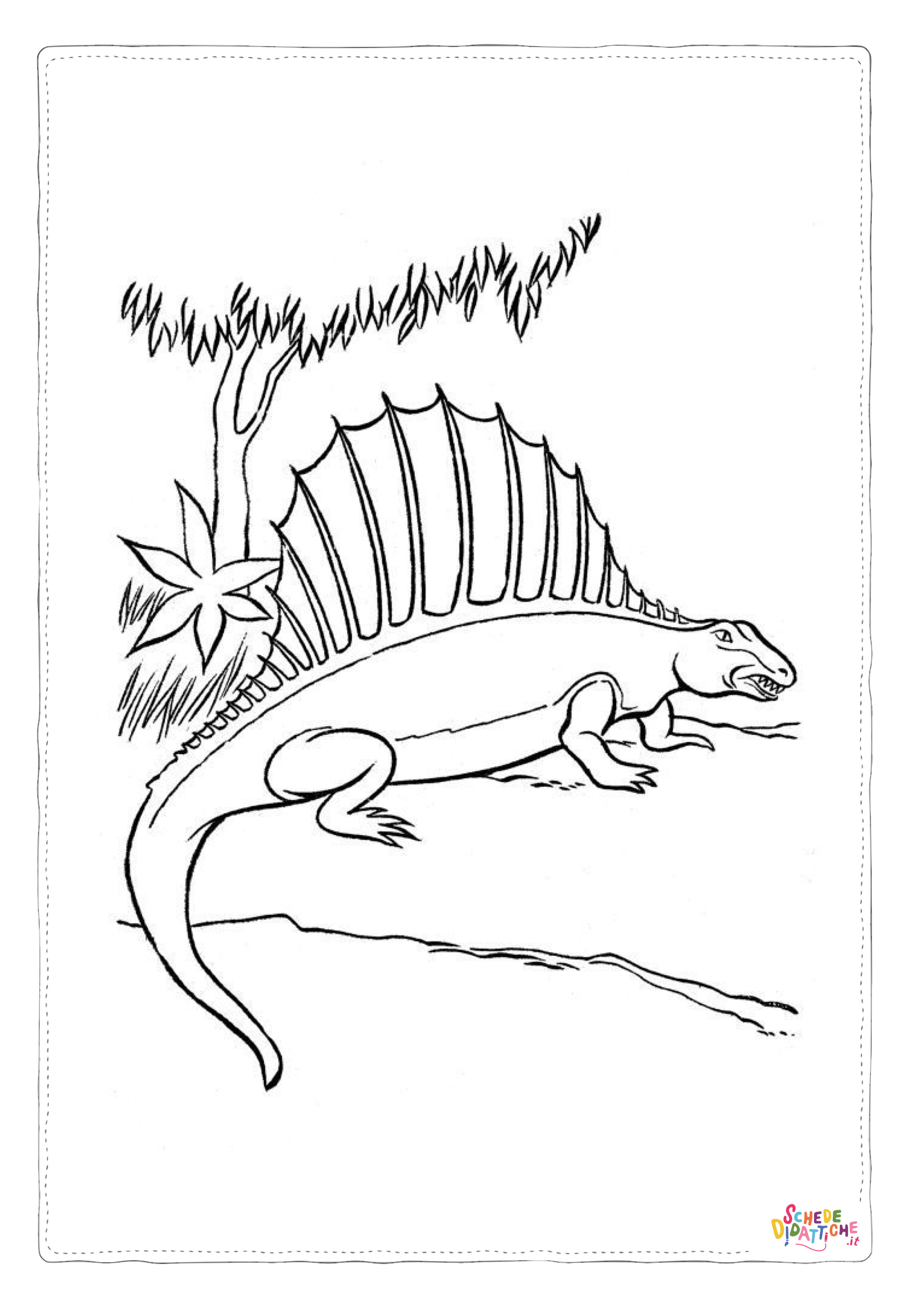 Disegno "Disegno di Spinosauro da stampare e colorare 20" Disegno di Spinosauro da stampare e colorare 20