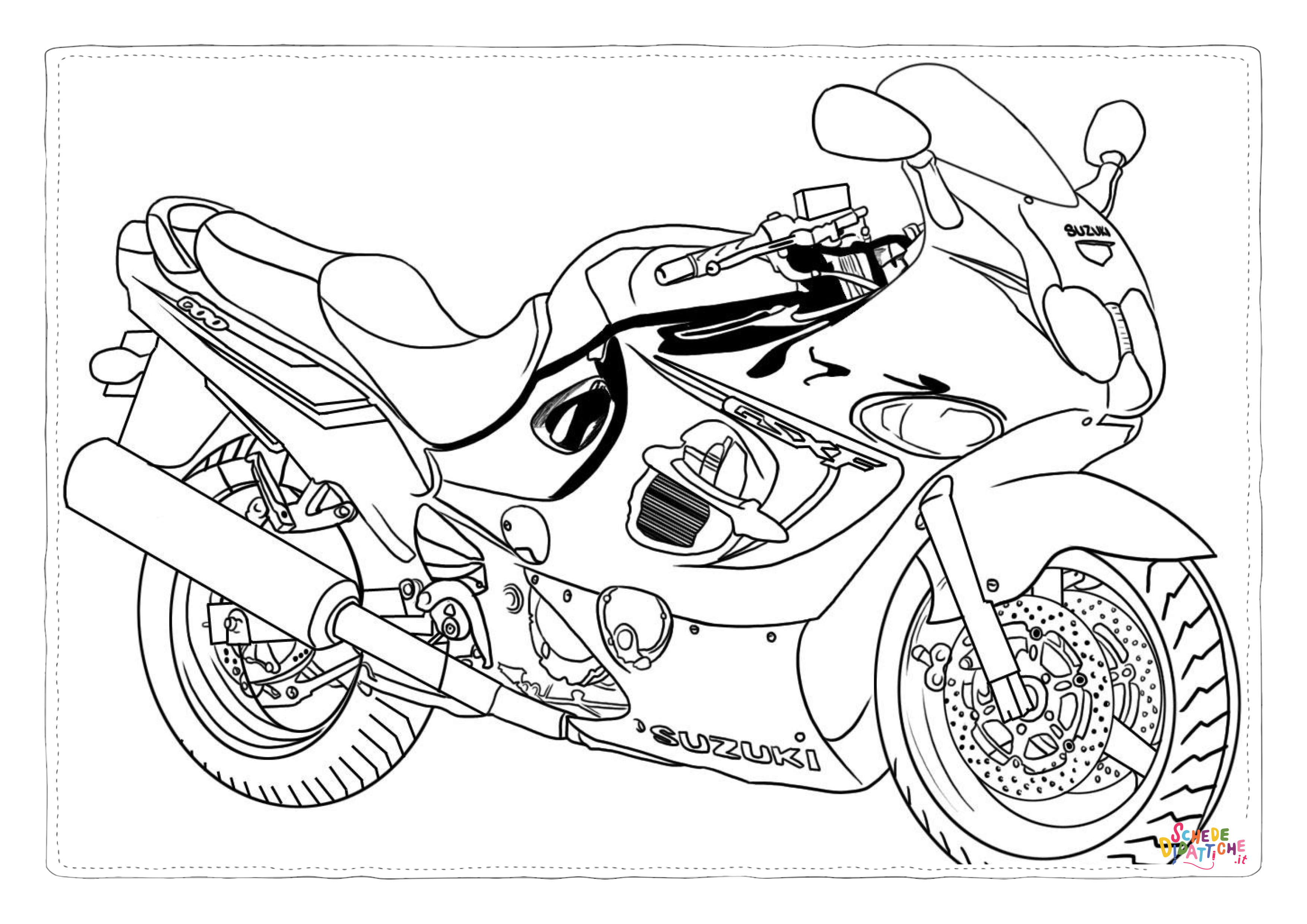 Disegno "Disegno di moto da stampare e colorare 17" Disegno di moto da stampare e colorare 17