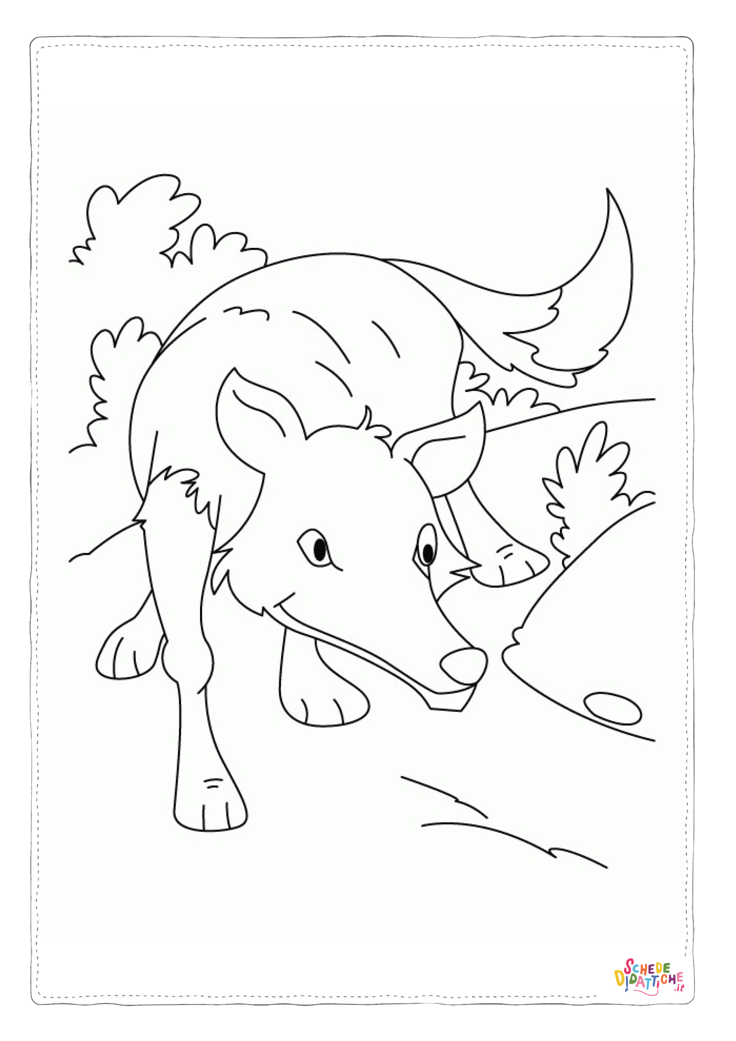 Disegno "Disegno di volpe da stampare e colorare 19" Disegno di volpe da stampare e colorare 19