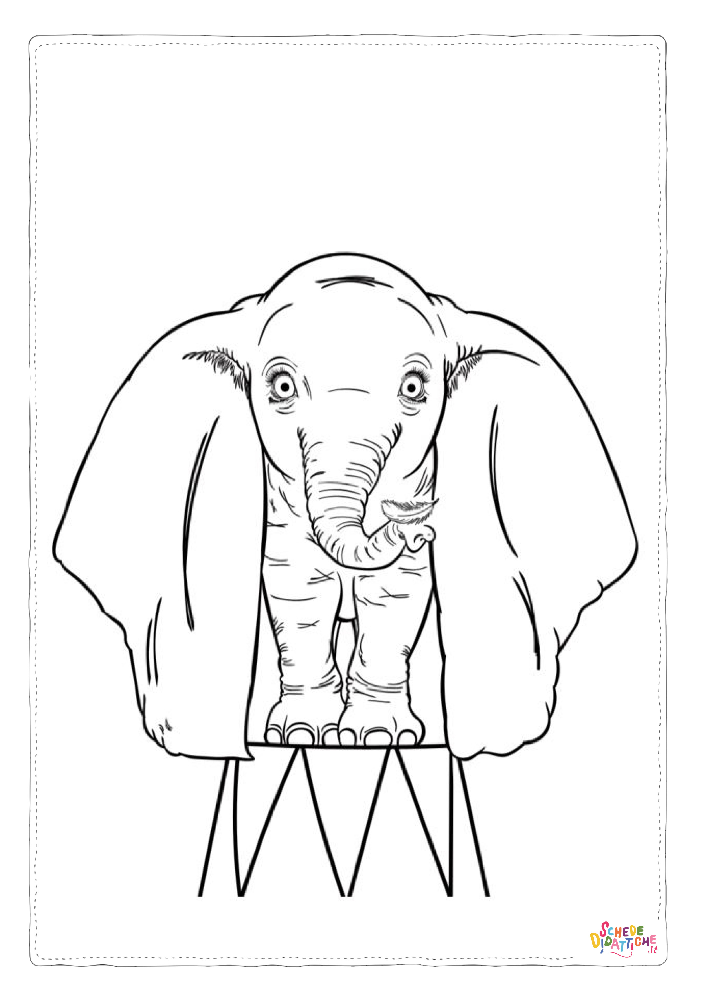 Disegno di Dumbo da stampare e colorare 22