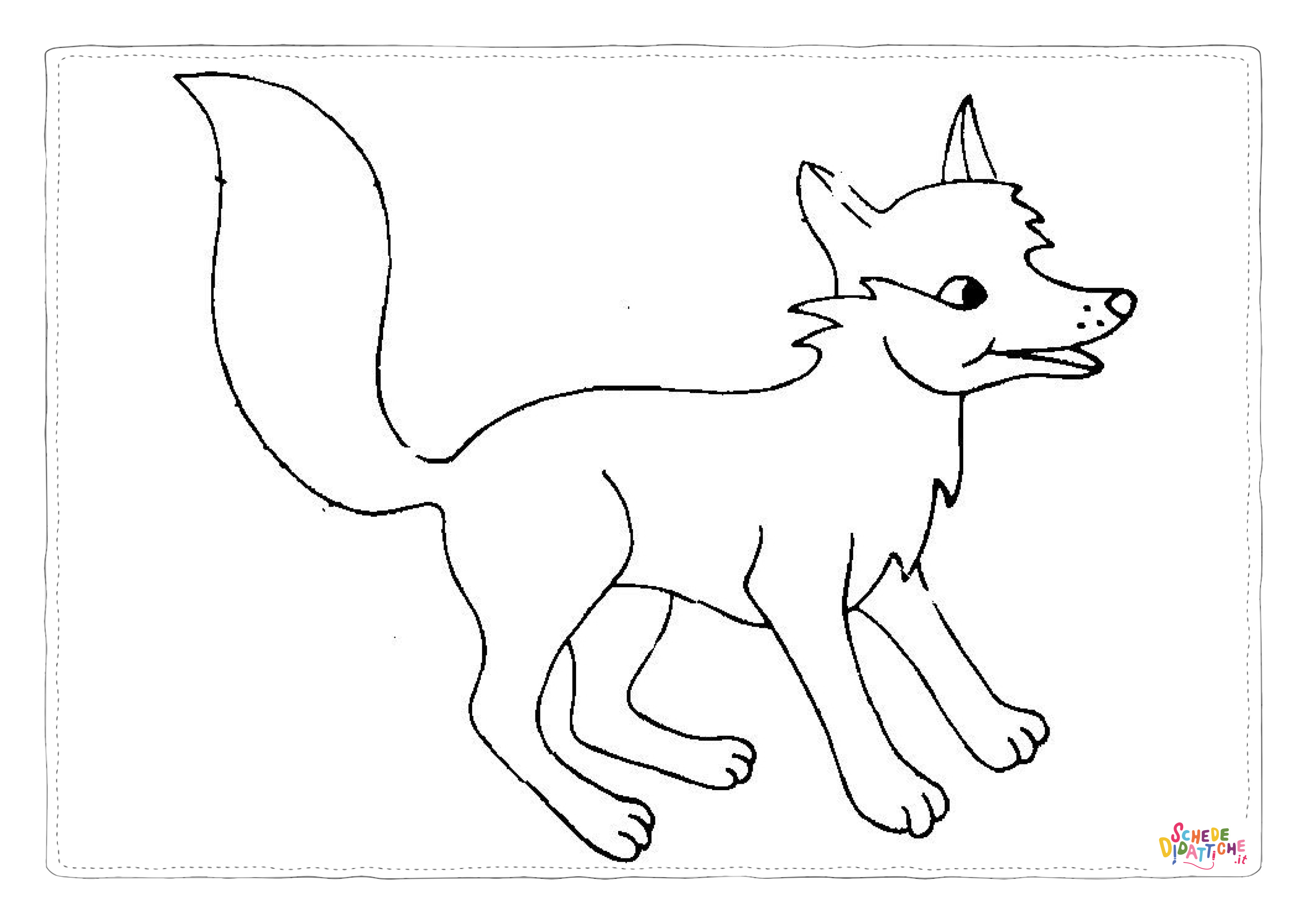 Disegno "Disegno di volpe da stampare e colorare 8" Disegno di volpe da stampare e colorare 8