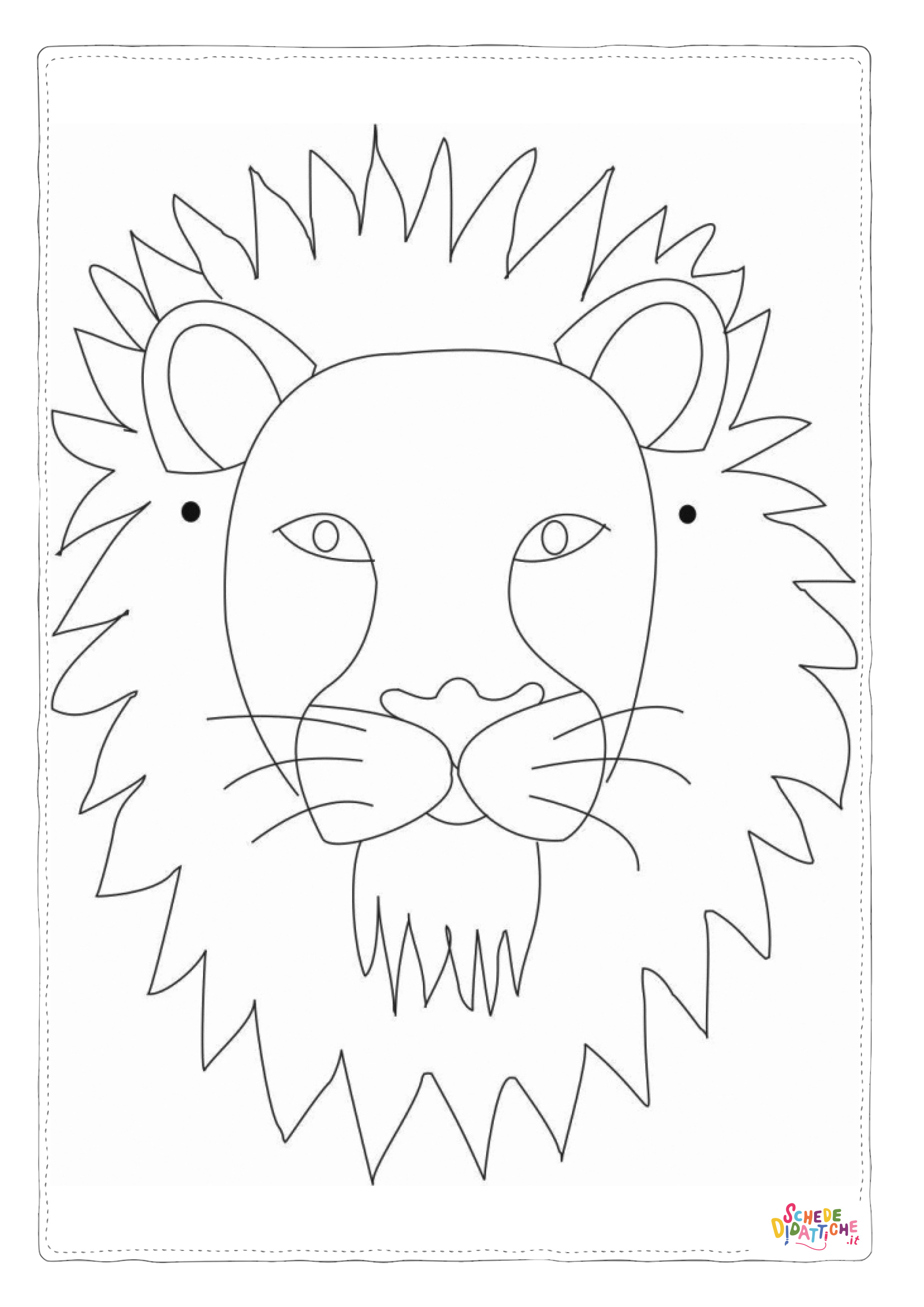 Disegno "Disegno di leone da stampare e colorare 77" Disegno di leone da stampare e colorare 77