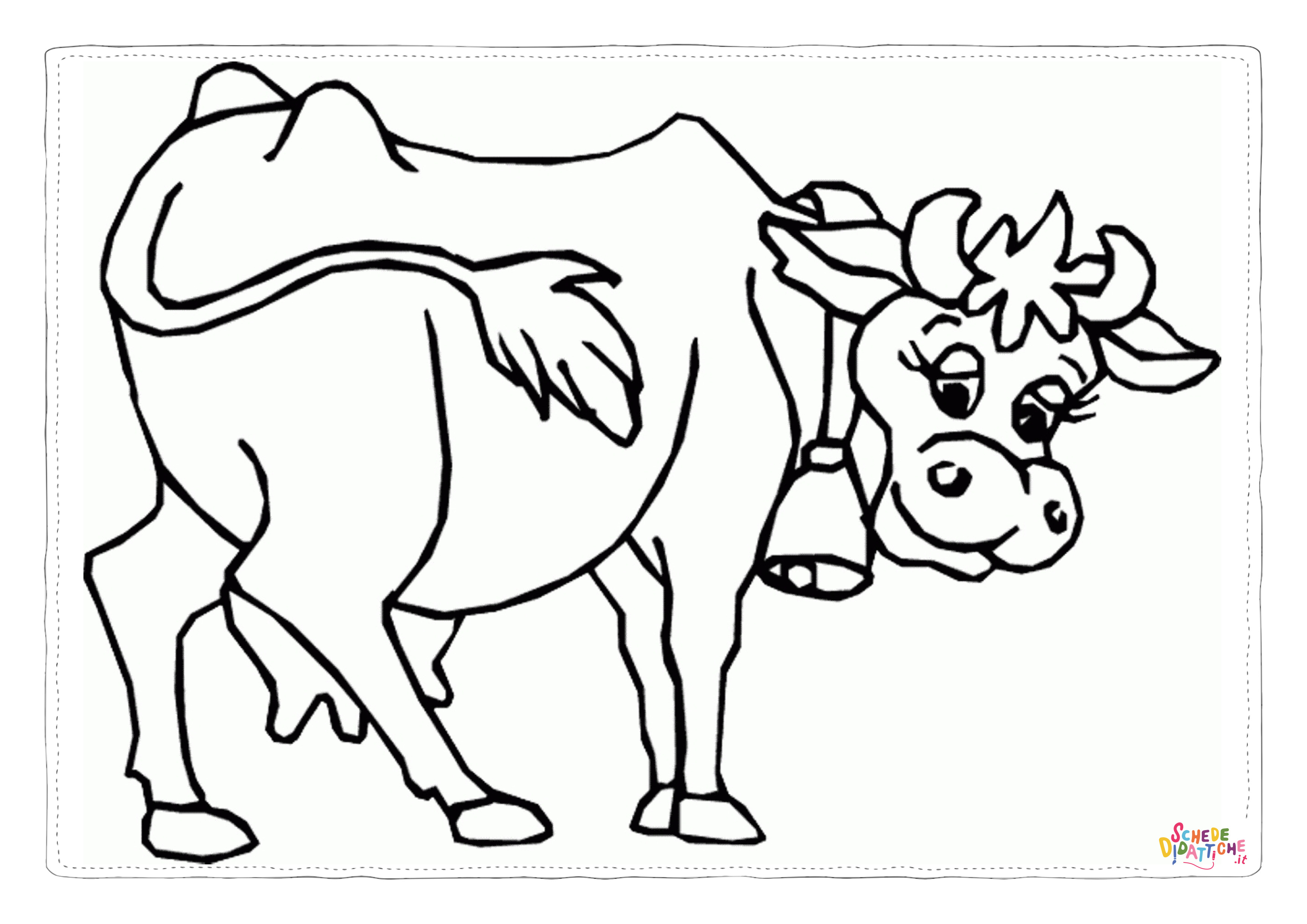 Disegno "Disegno di mucca da stampare e colorare 65" Disegno di mucca da stampare e colorare 65