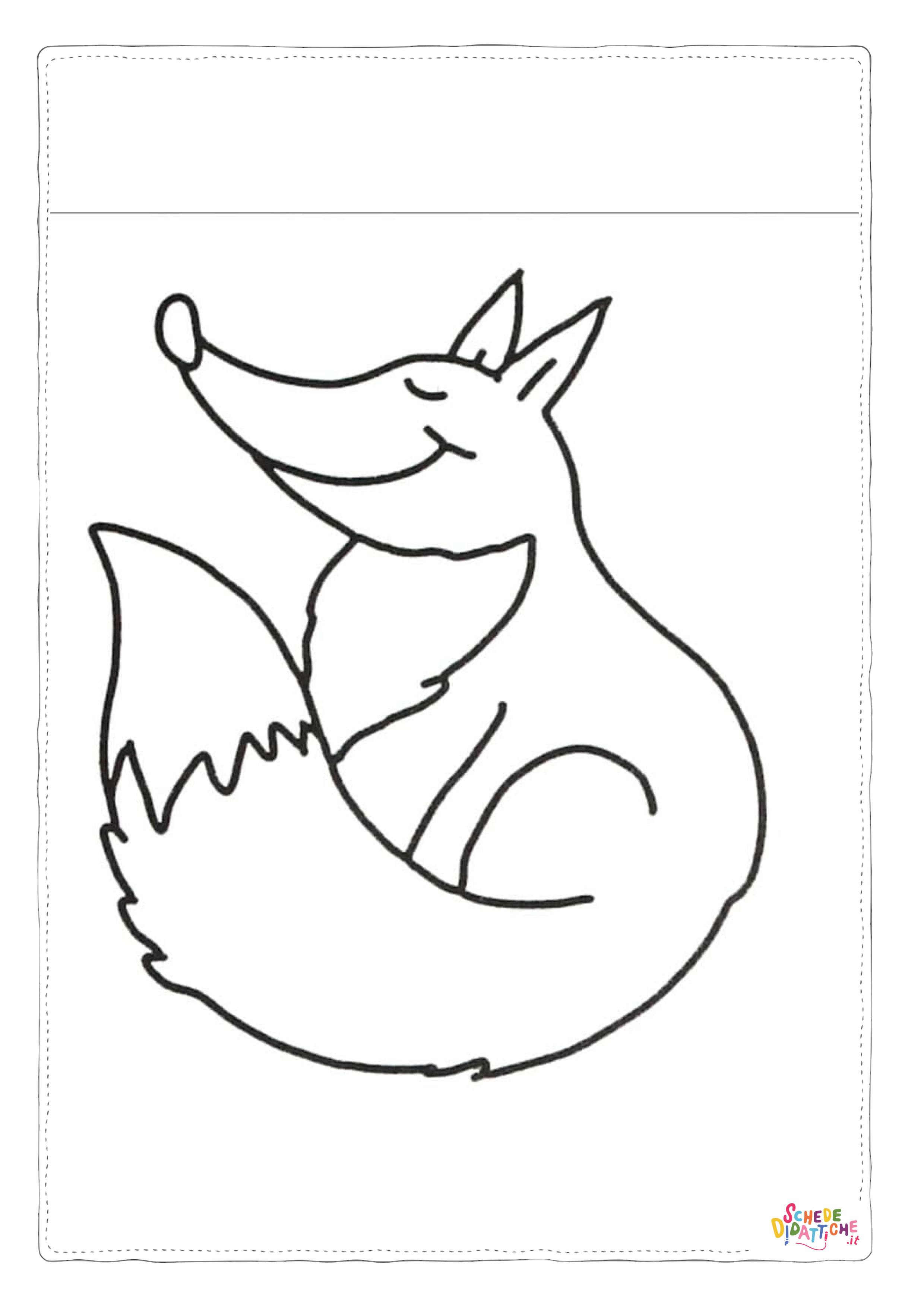 Disegno "Disegno di volpe da stampare e colorare 82" Disegno di volpe da stampare e colorare 82