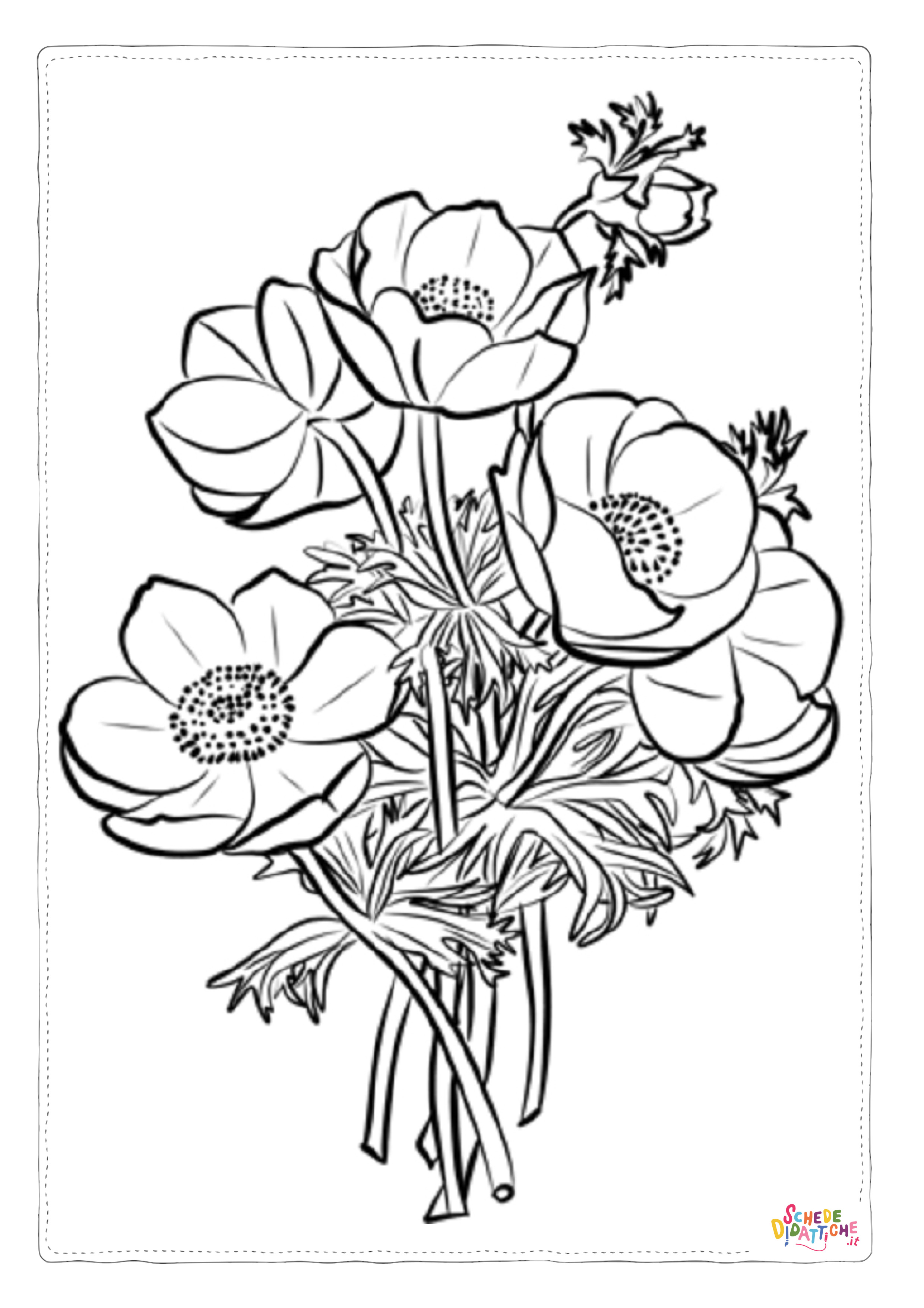 Disegno "Disegno di fiore da stampare e colorare 272" Disegno di fiore da stampare e colorare 272