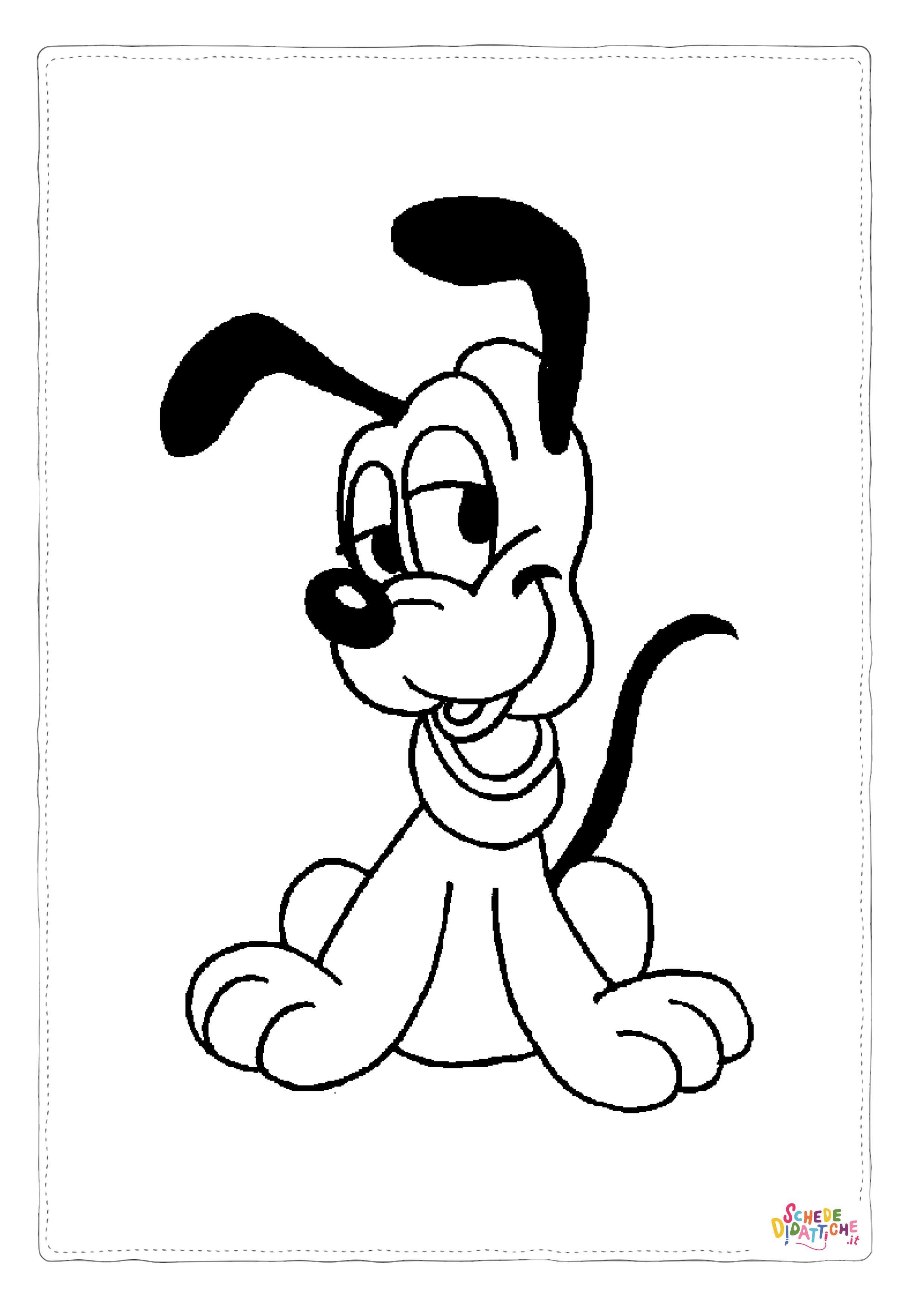 Disegno "Disegno di Pluto da stampare e colorare 4" Disegno di Pluto da stampare e colorare 4