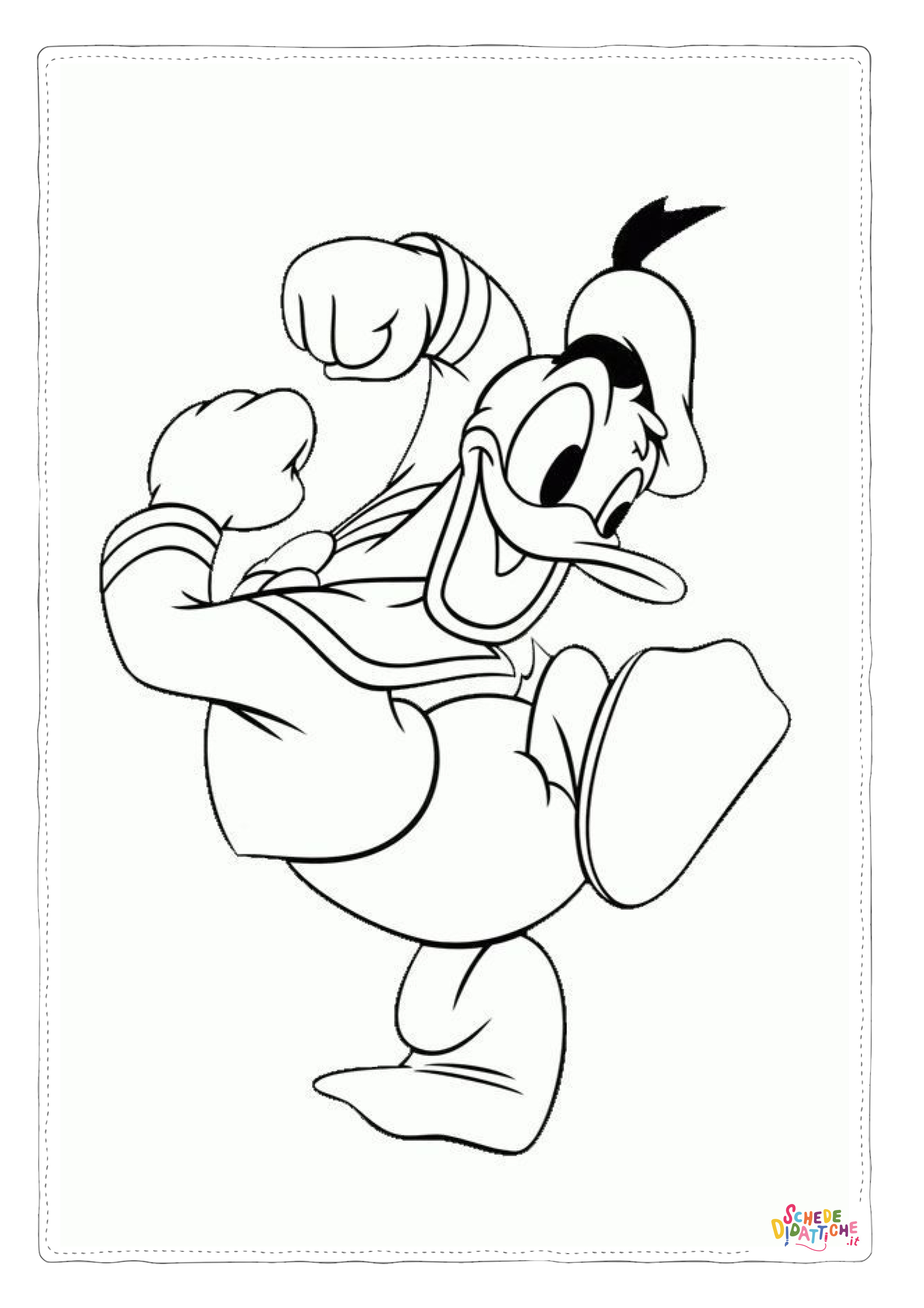 Disegno "Disegno di Paperino da stampare e colorare 96" Disegno di Paperino da stampare e colorare 96