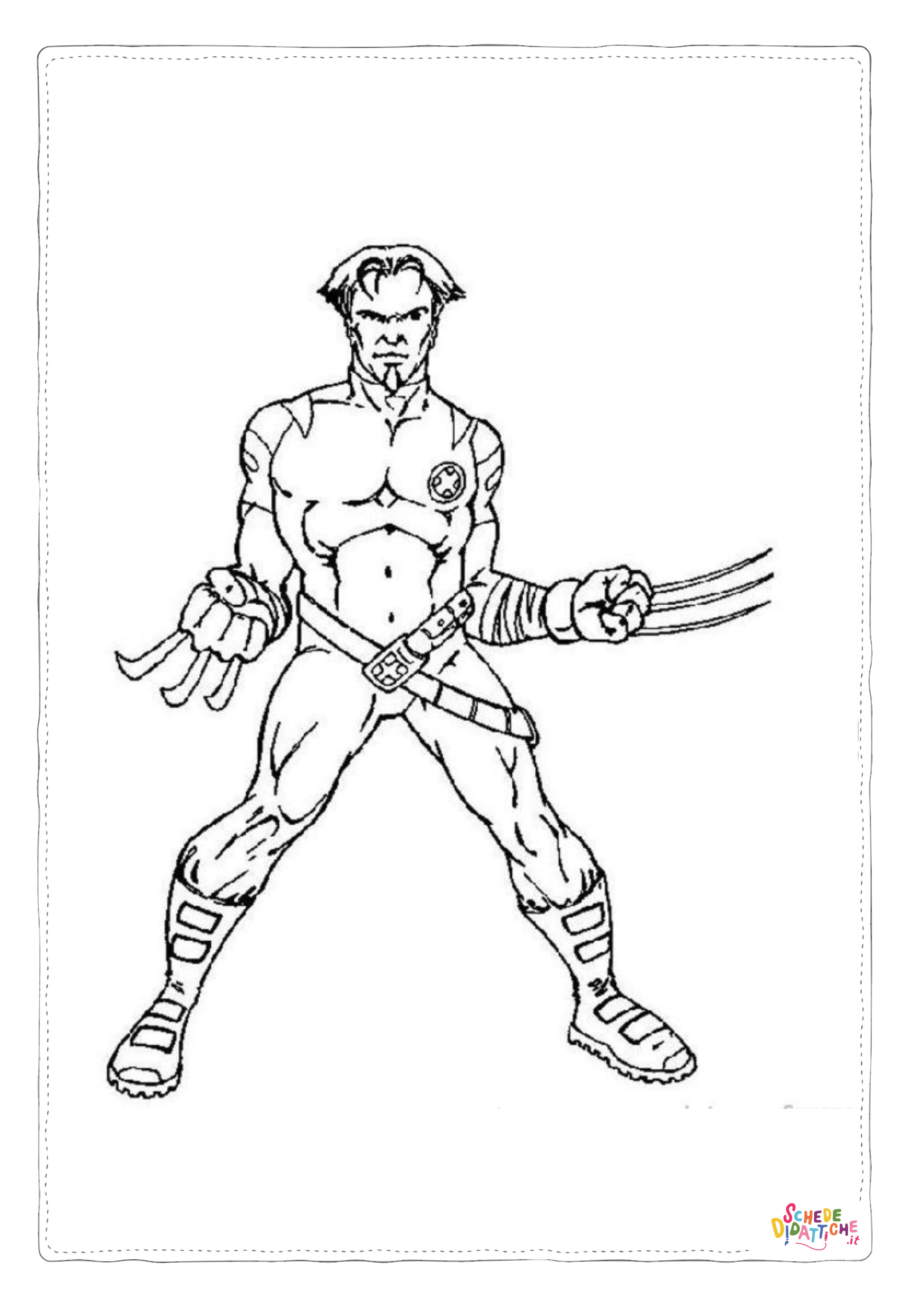 Disegno "Disegno di Wolverine da stampare e colorare 8" Disegno di Wolverine da stampare e colorare 8