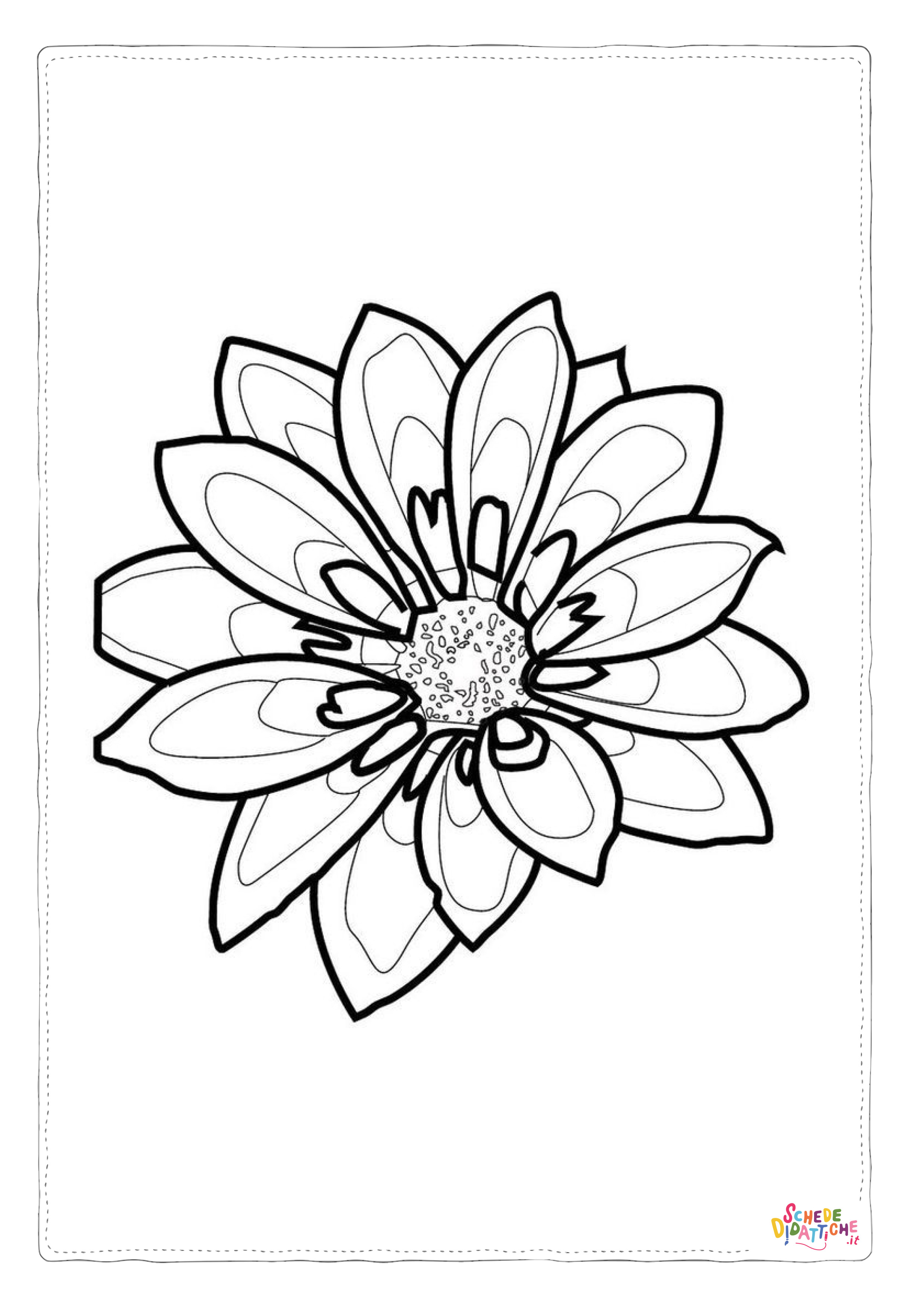 Disegno di fiore da stampare e colorare 169
