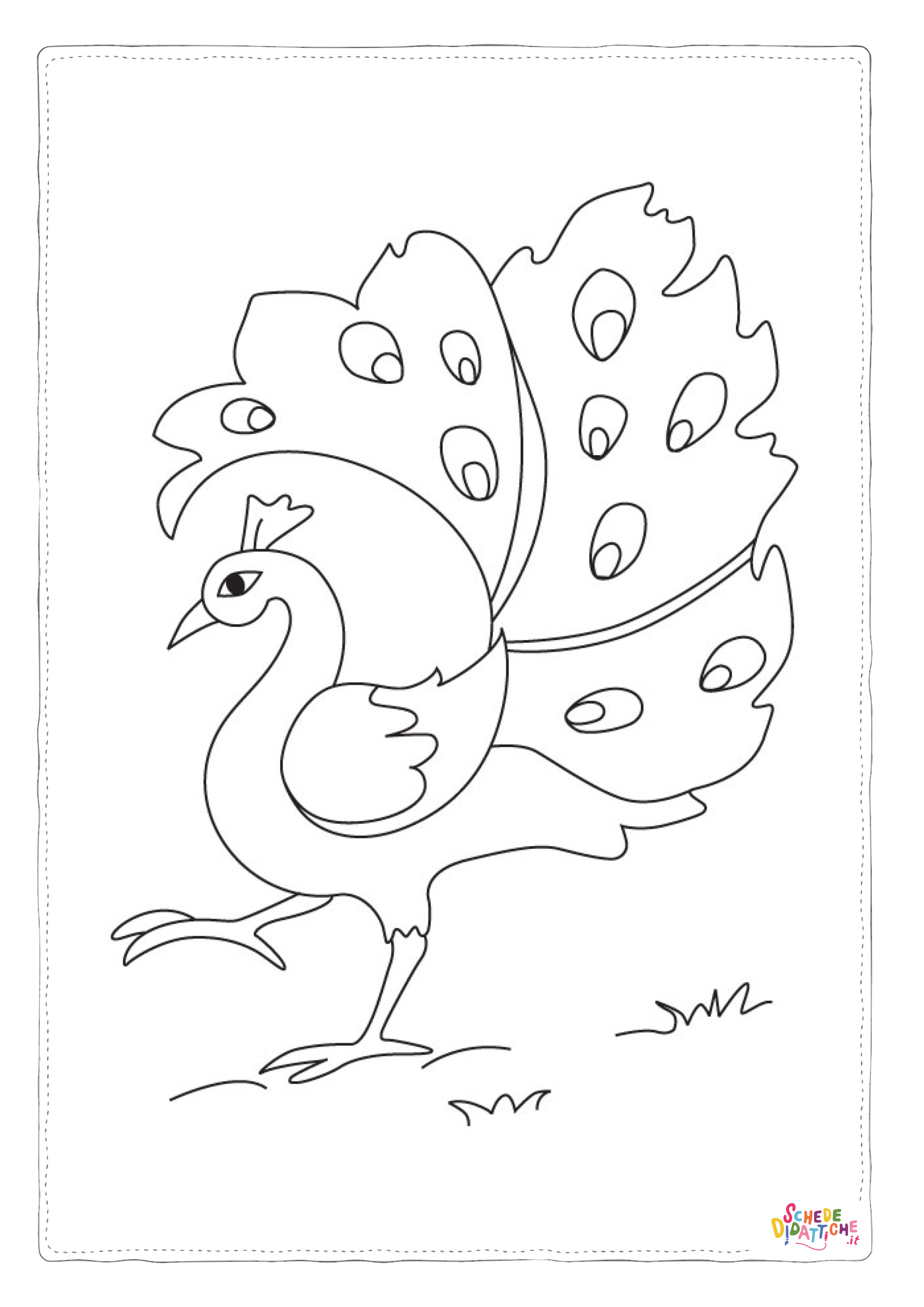 Disegno di pavone da stampare e colorare 19