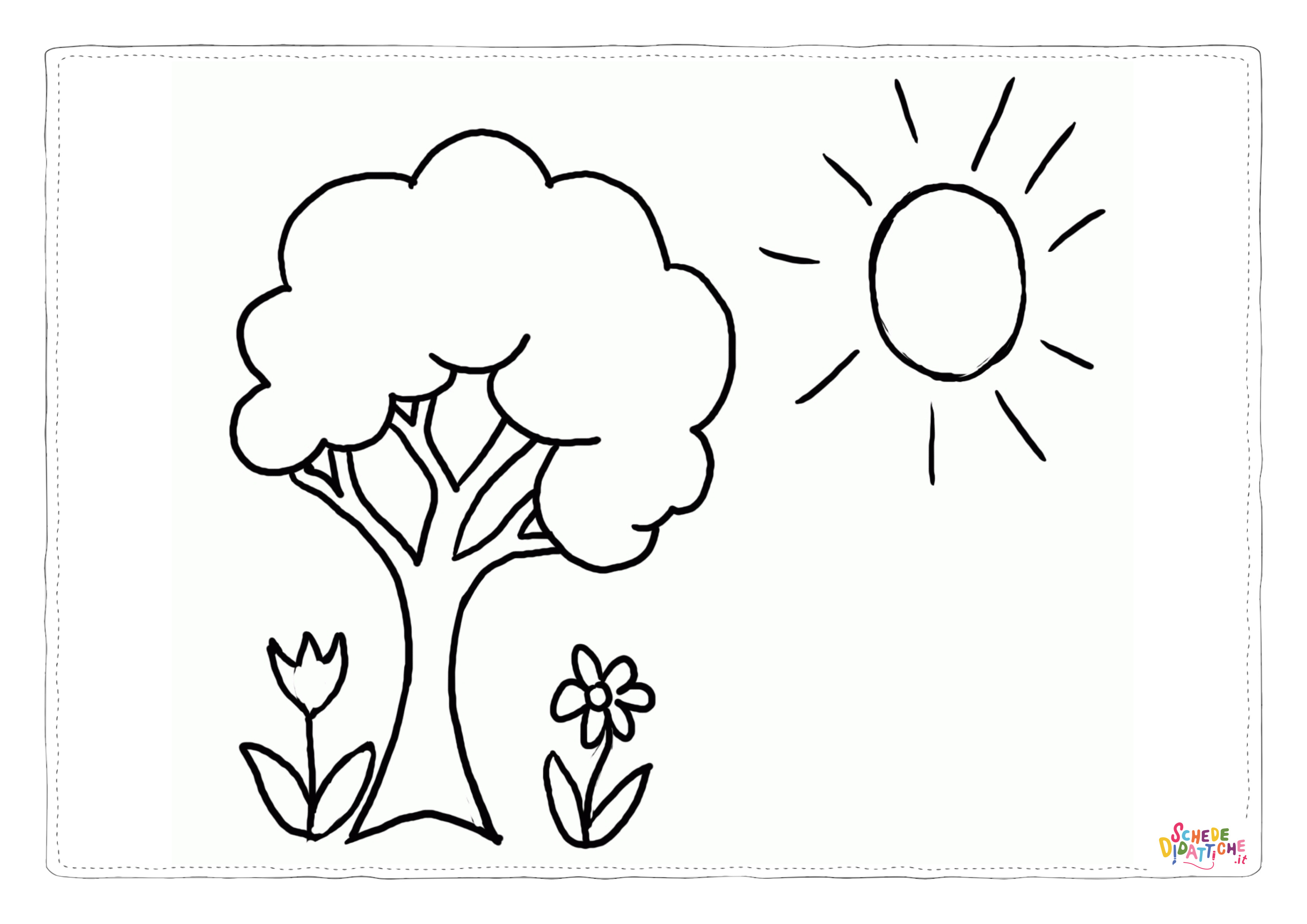 Disegno "Disegno di albero da stampare e colorare 57" Disegno di albero da stampare e colorare 57