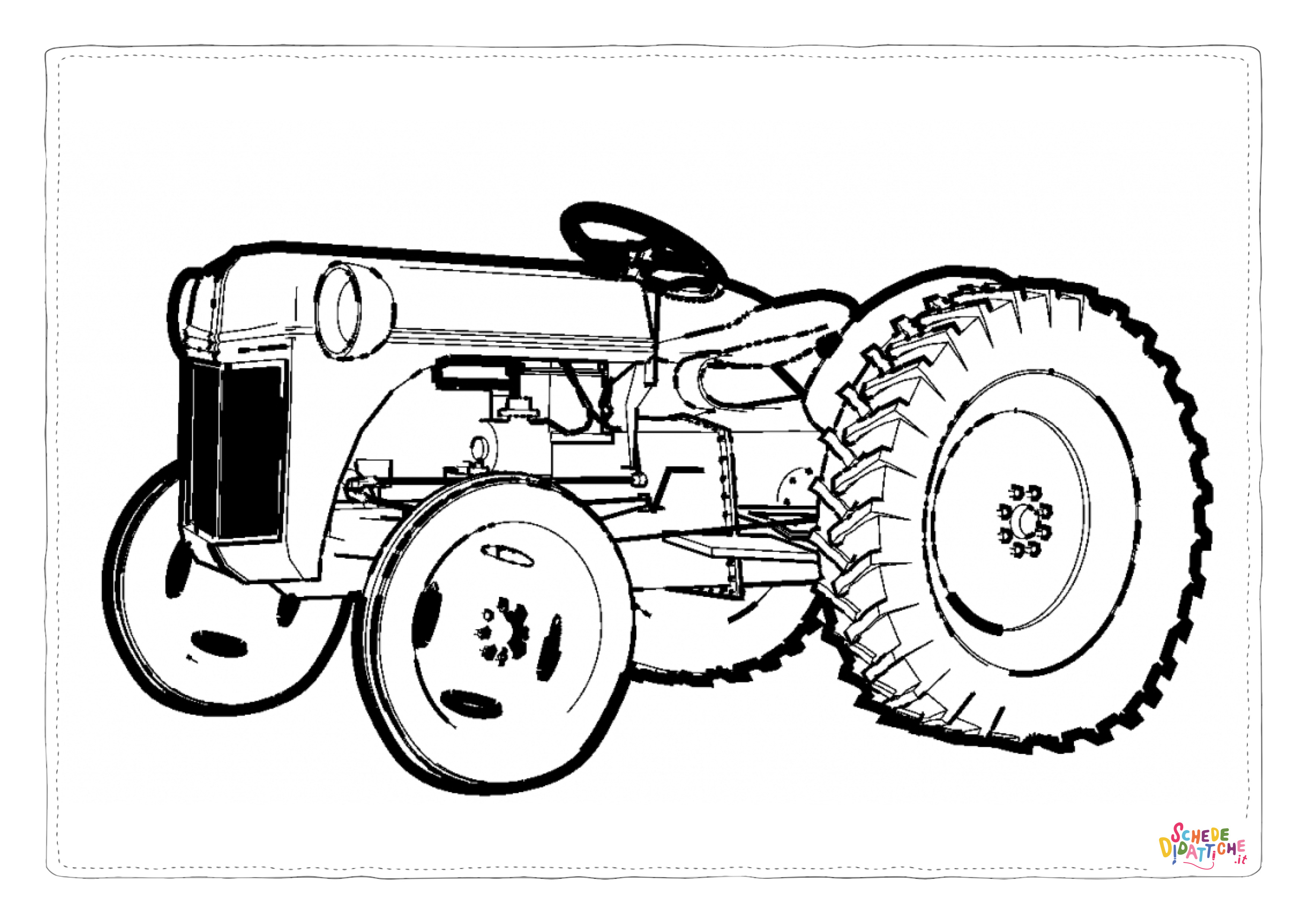 Disegno "Disegno di trattore da stampare e colorare 7" Disegno di trattore da stampare e colorare 7